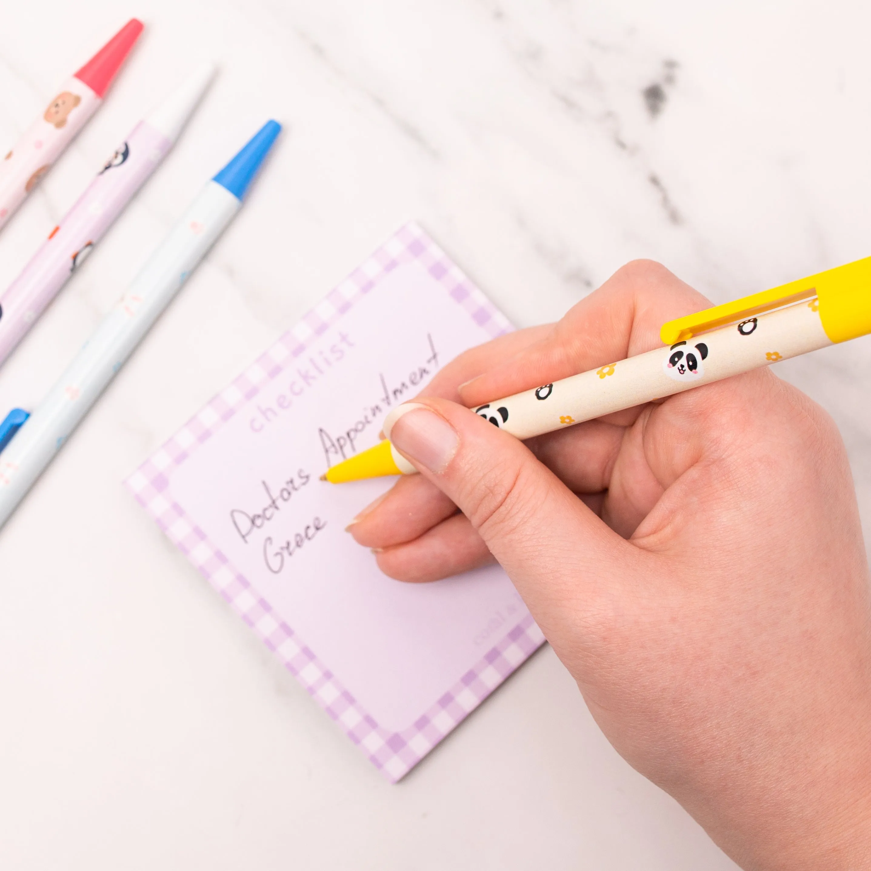 Pastel Gingham Aesthetic Memo Pads