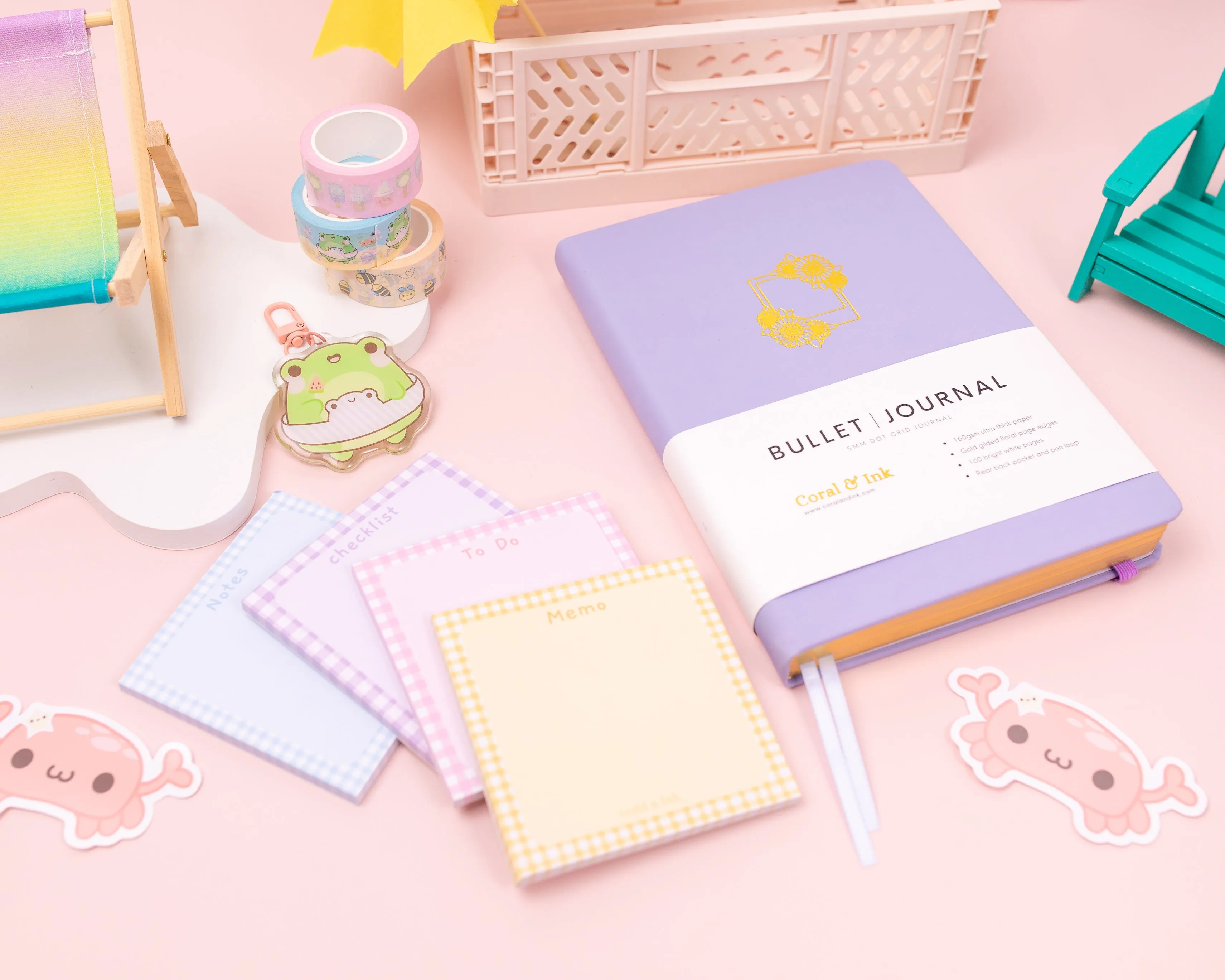 Pastel Gingham Aesthetic Memo Pads