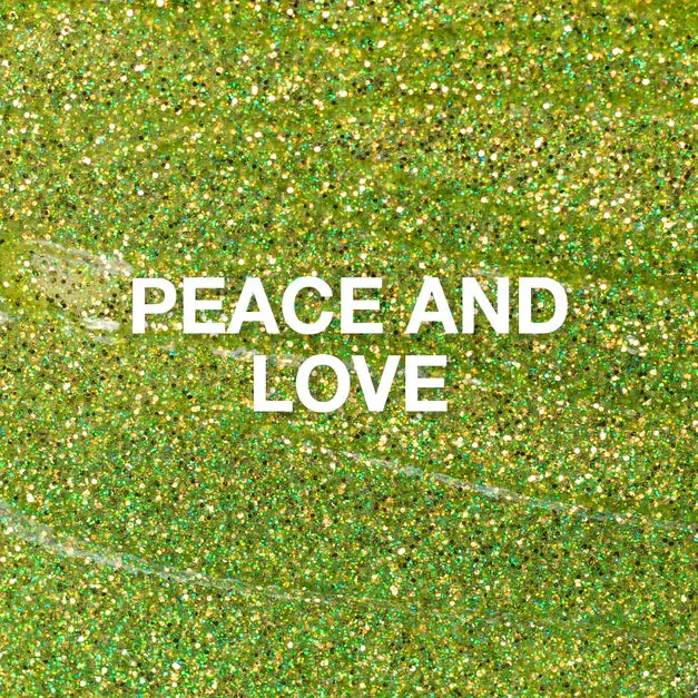 Peace and Love Glitter Gel
