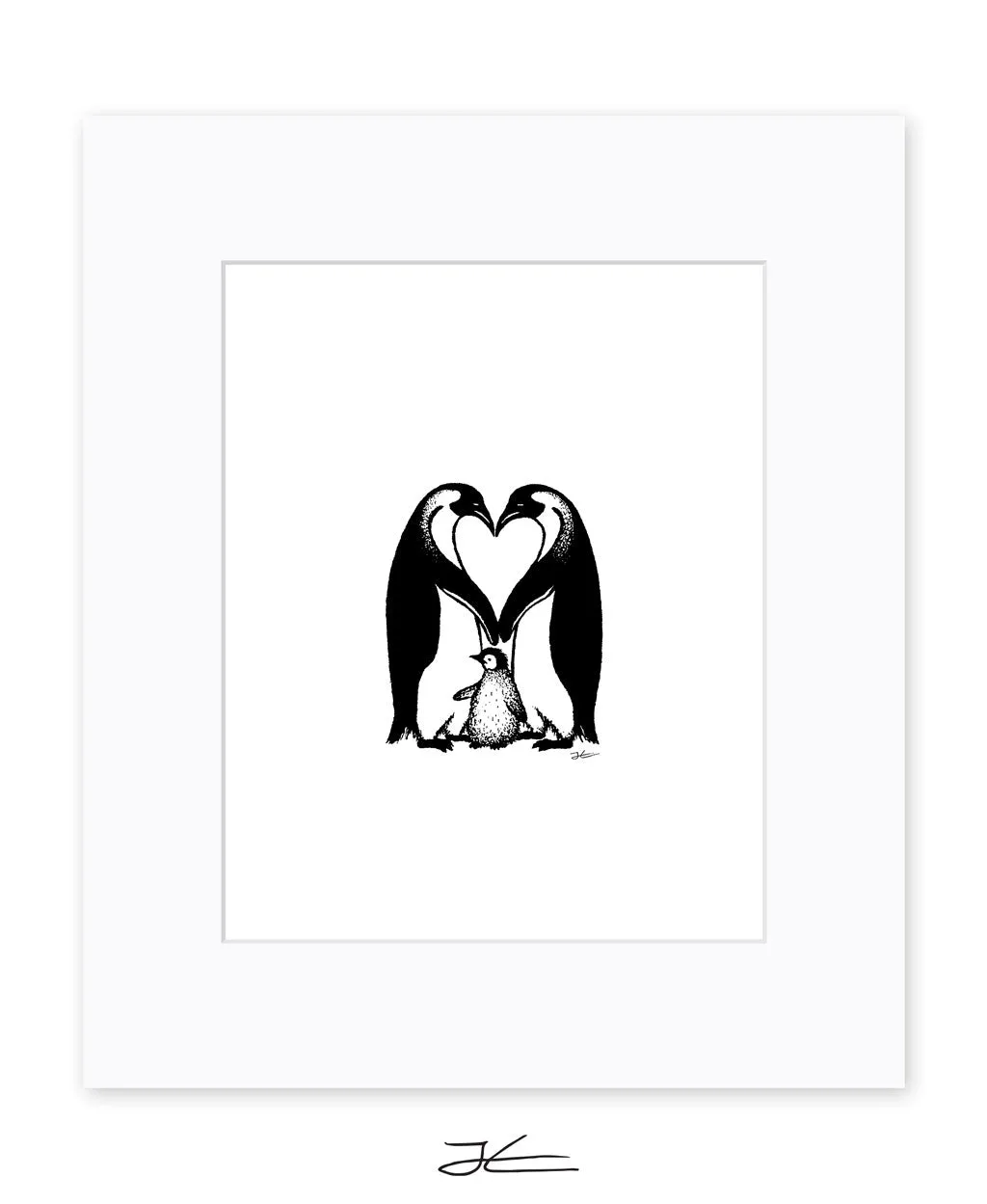 Penguin Love - Print/ Framed Print