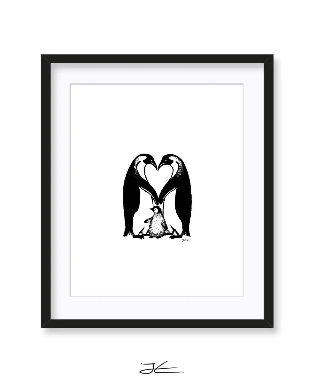 Penguin Love - Print/ Framed Print