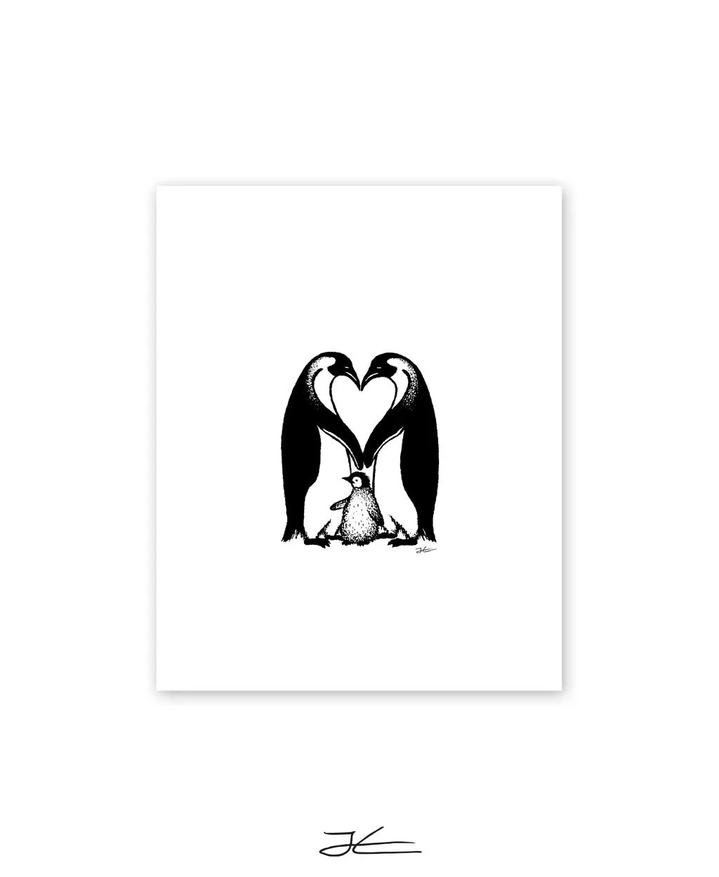 Penguin Love - Print/ Framed Print