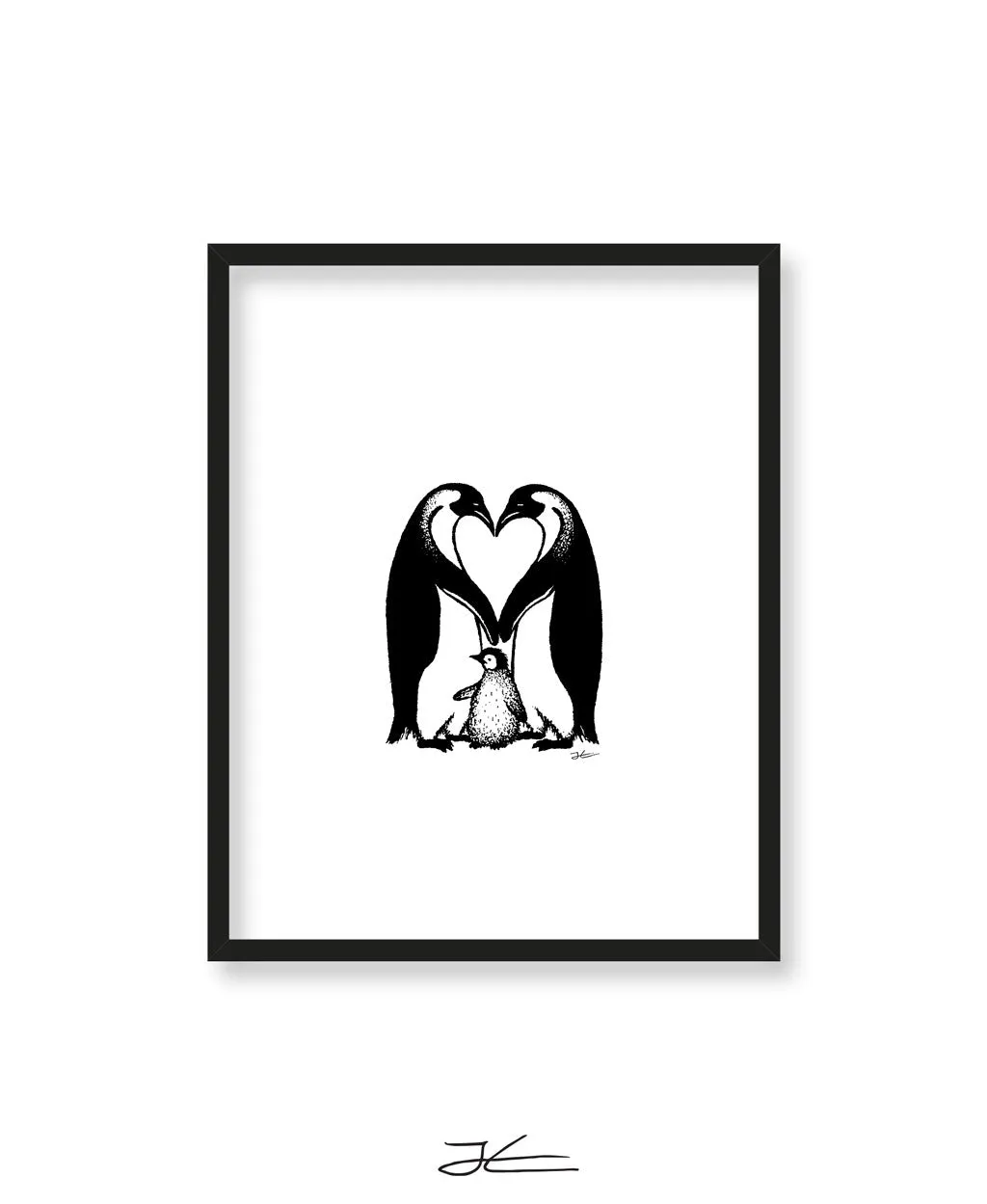 Penguin Love - Print/ Framed Print