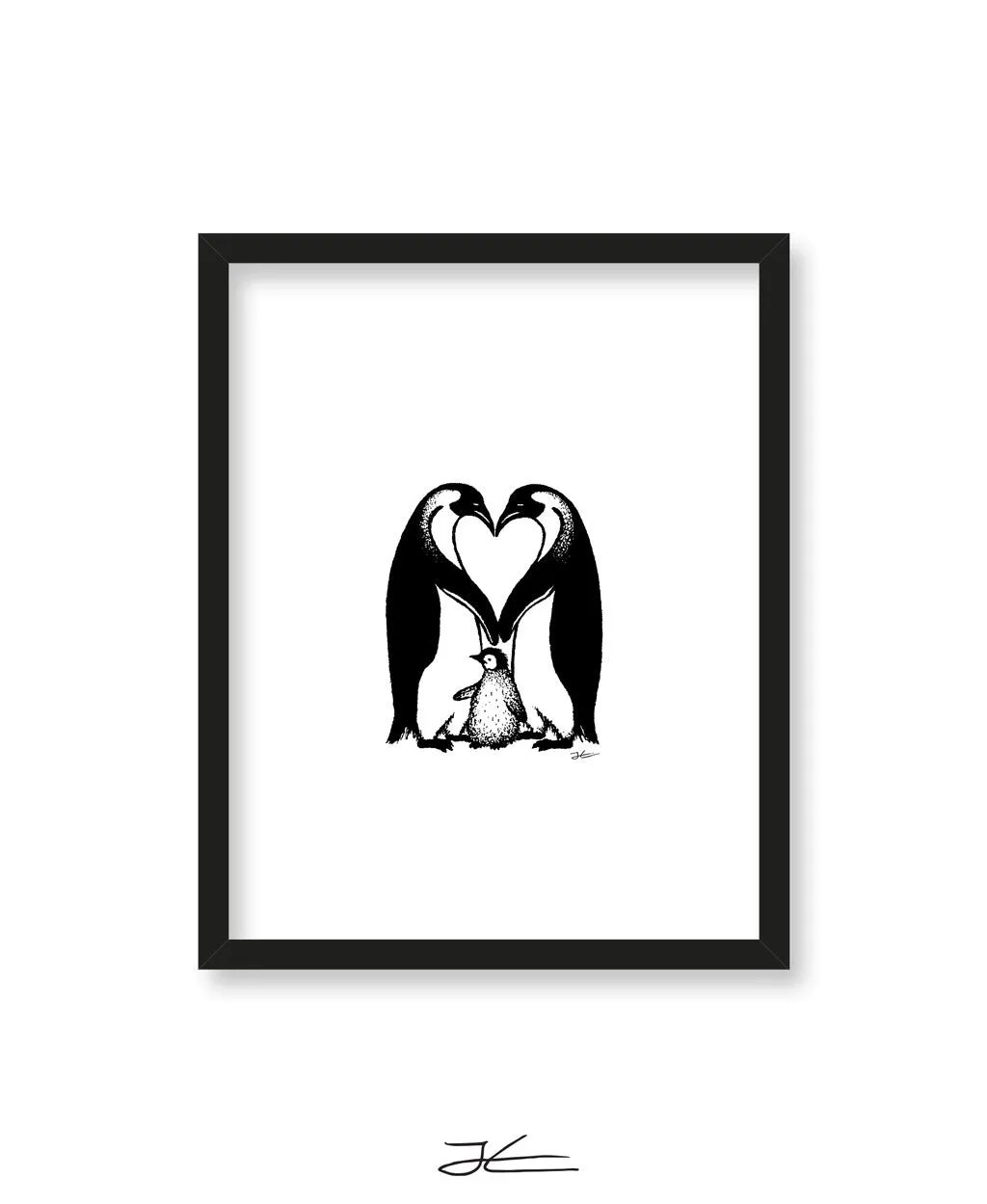 Penguin Love - Print/ Framed Print