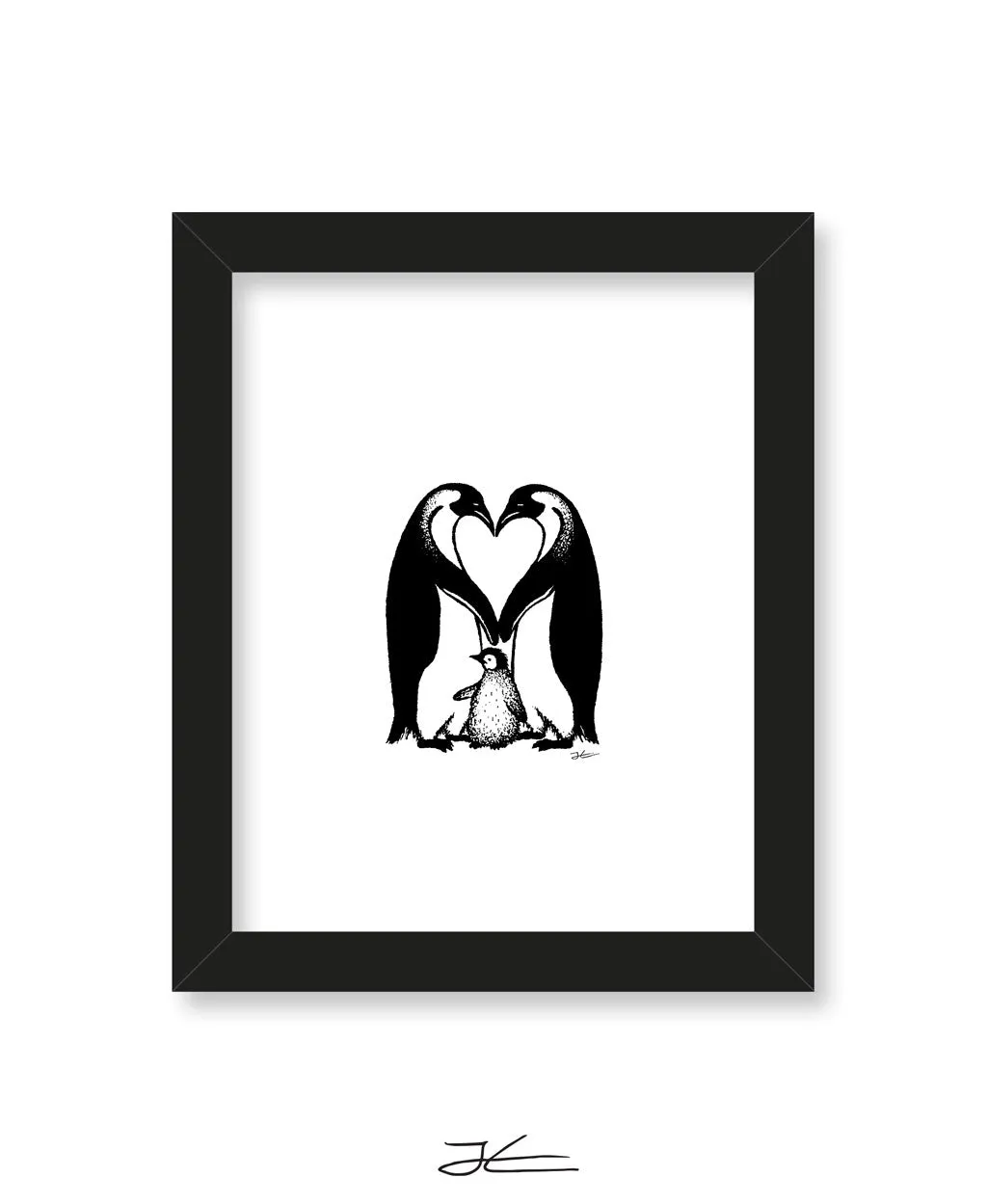 Penguin Love - Print/ Framed Print