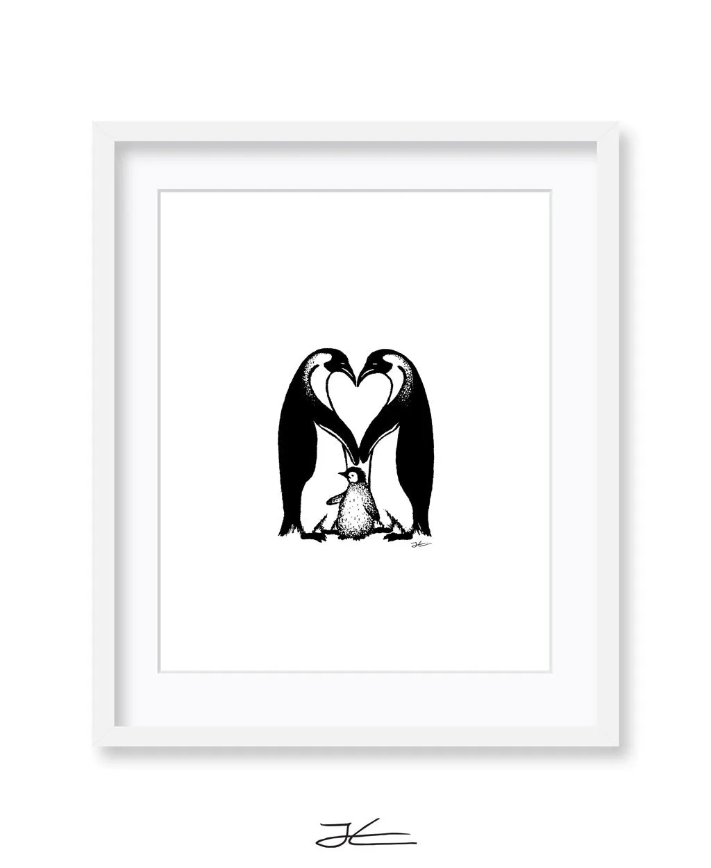 Penguin Love - Print/ Framed Print