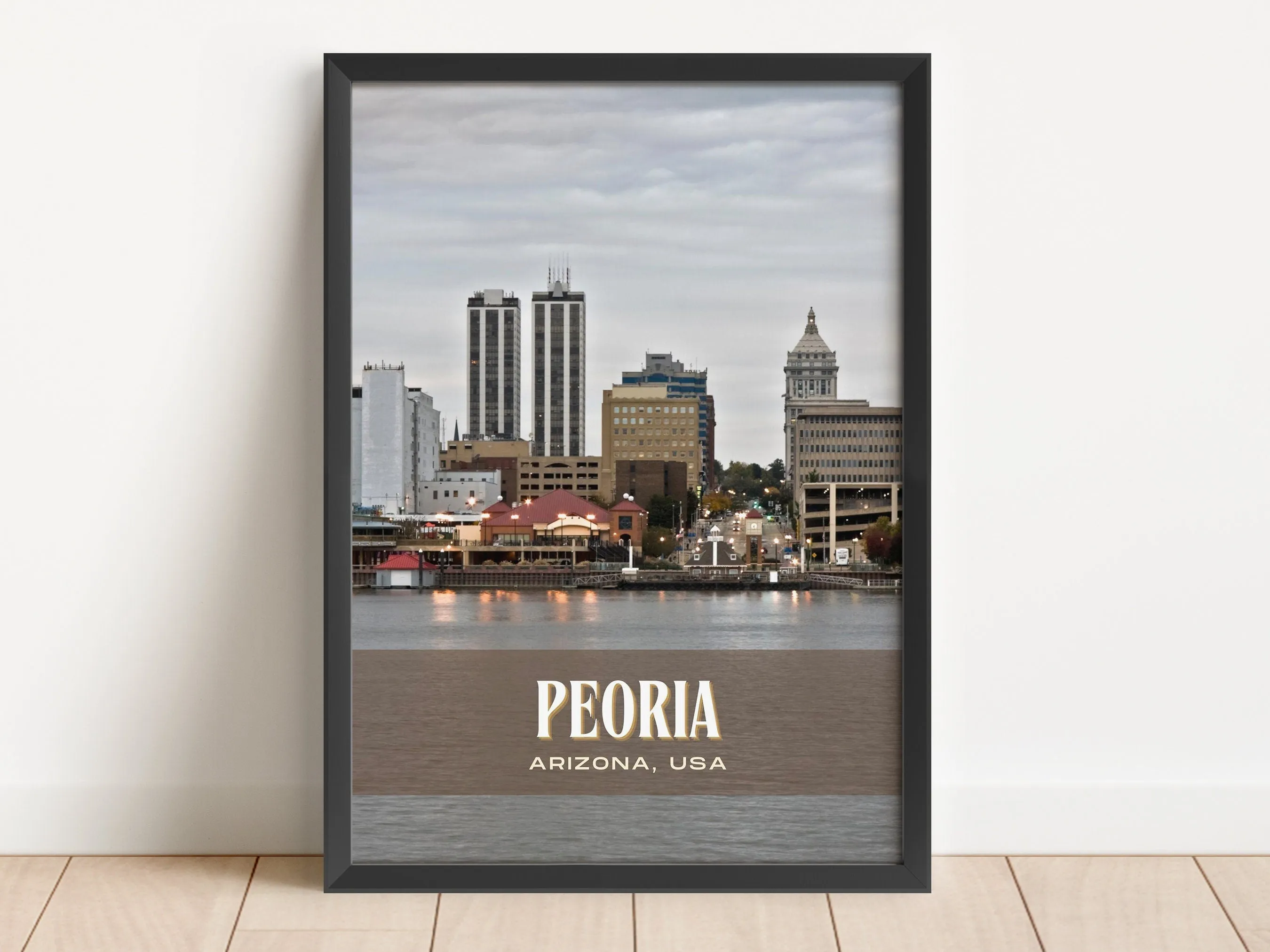 Peoria Retro Wall Art, Arizona, USA