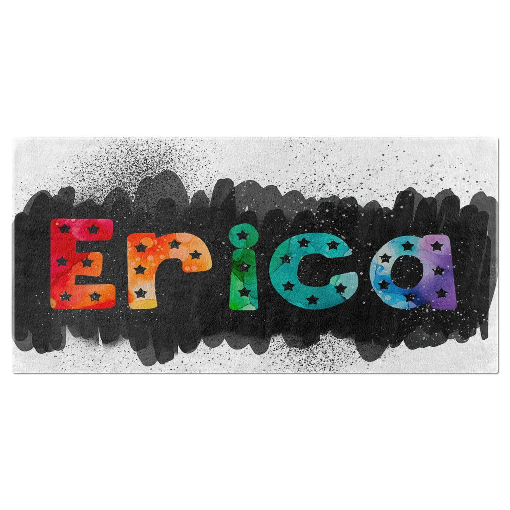 Personalized Beach Towel - Rainbow Graffiti