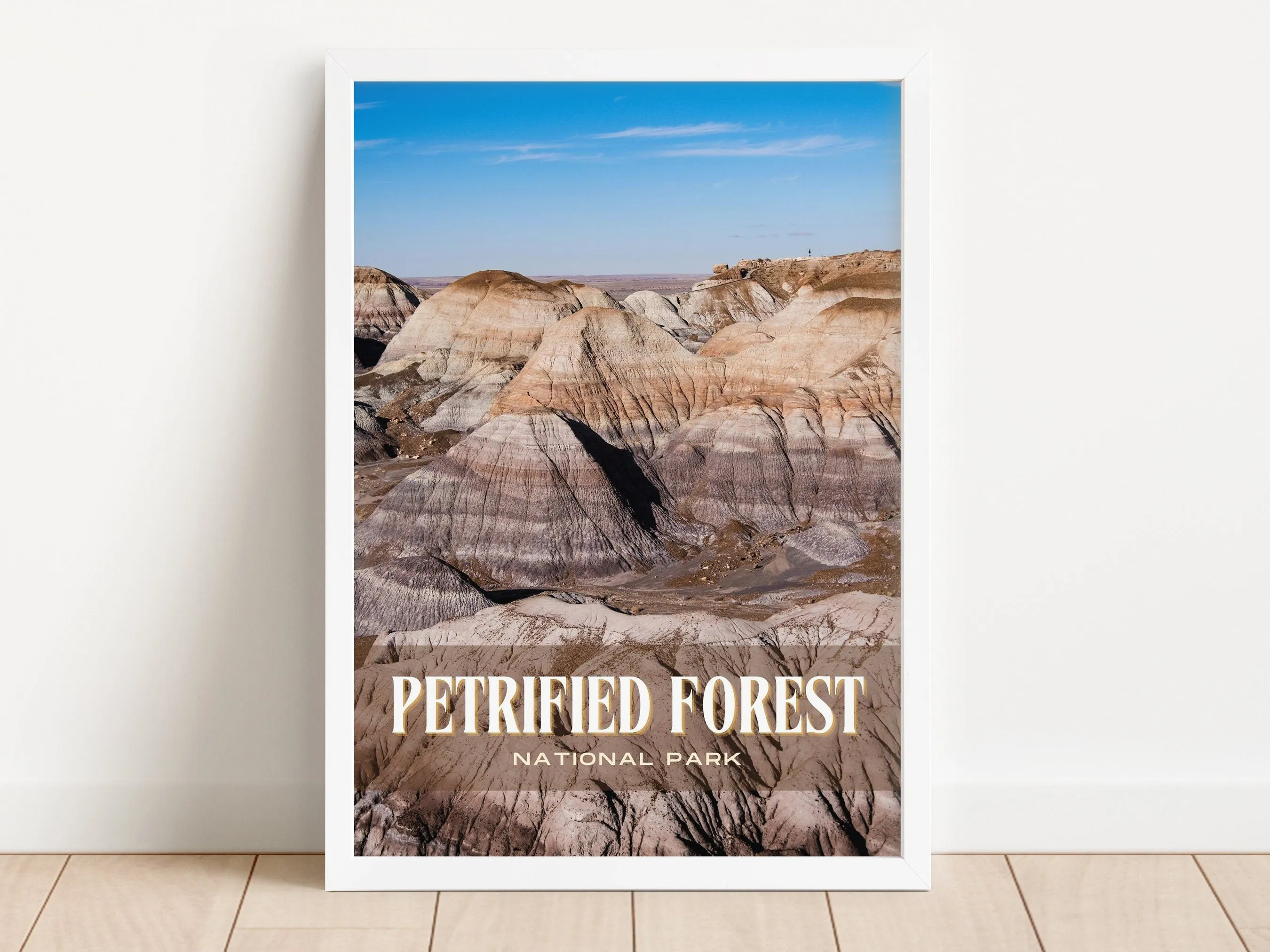 Petrified Forest Retro Wall Art, Arizona, USA