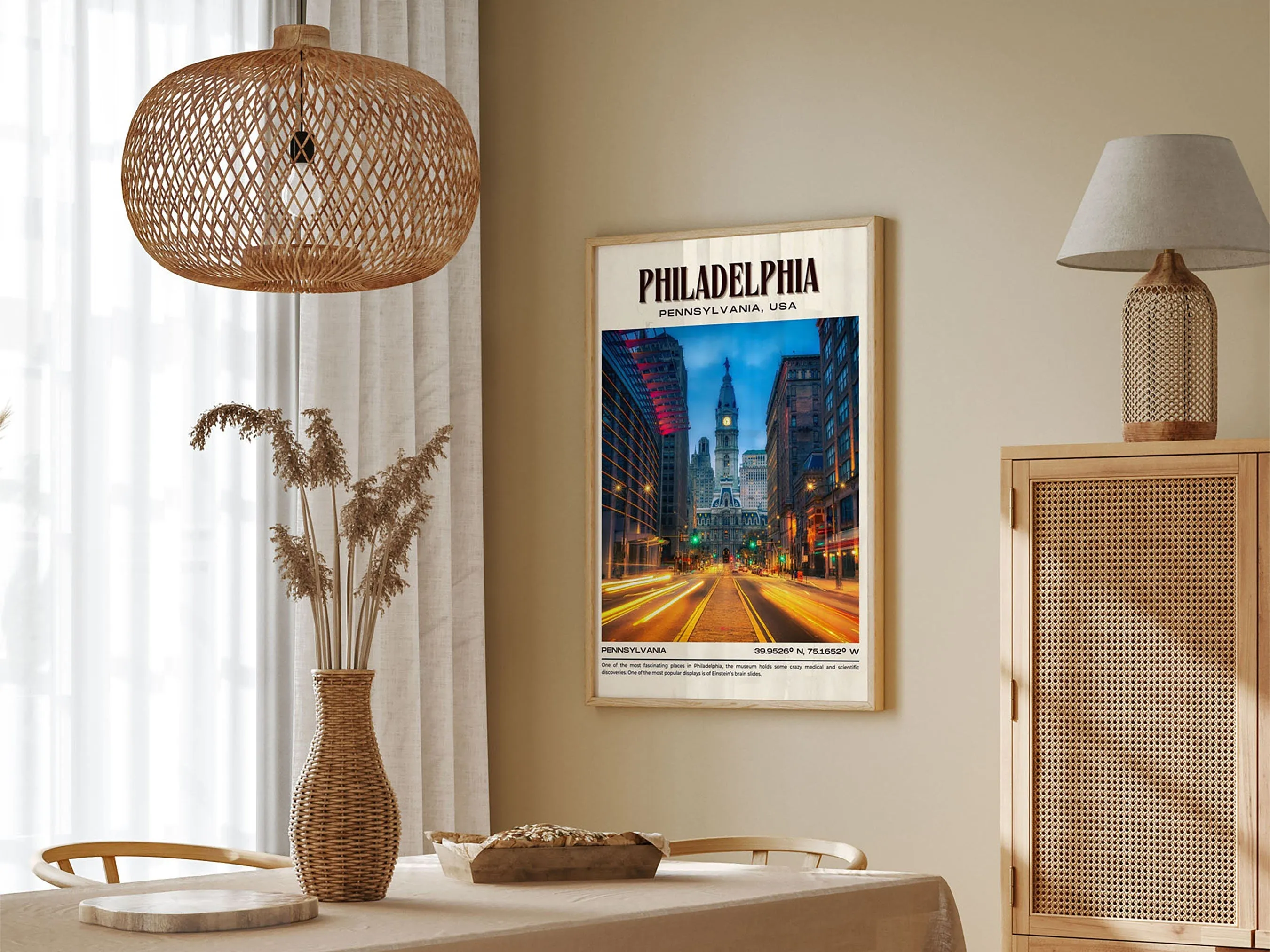 Philadelphia Vintage Wall Art, Pennsylvania, USA