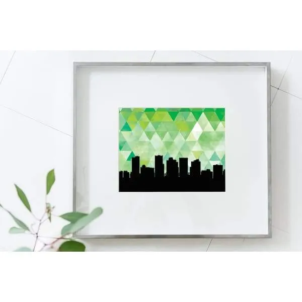 Phoenix, Arizona geometric skyline