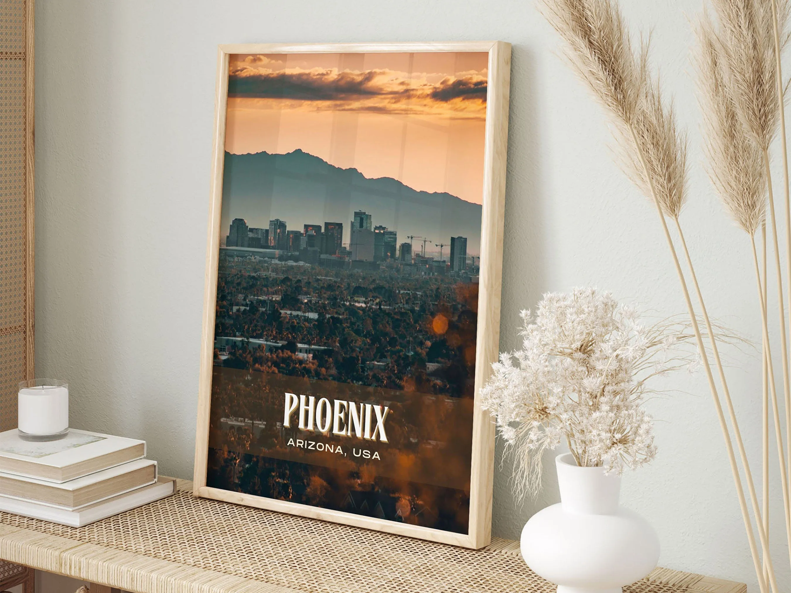 Phoenix Retro Wall Art, Arizona, USA