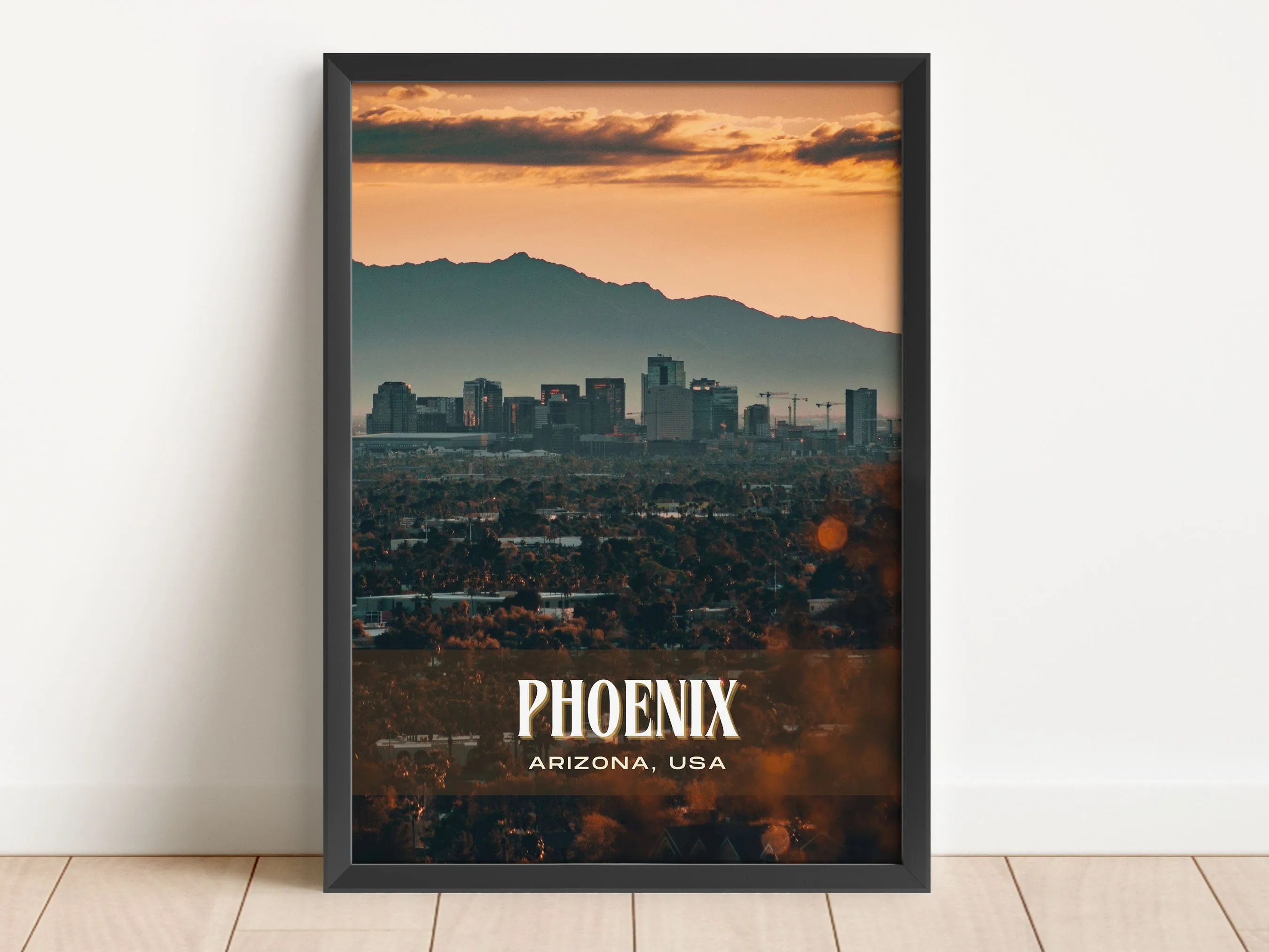 Phoenix Retro Wall Art, Arizona, USA