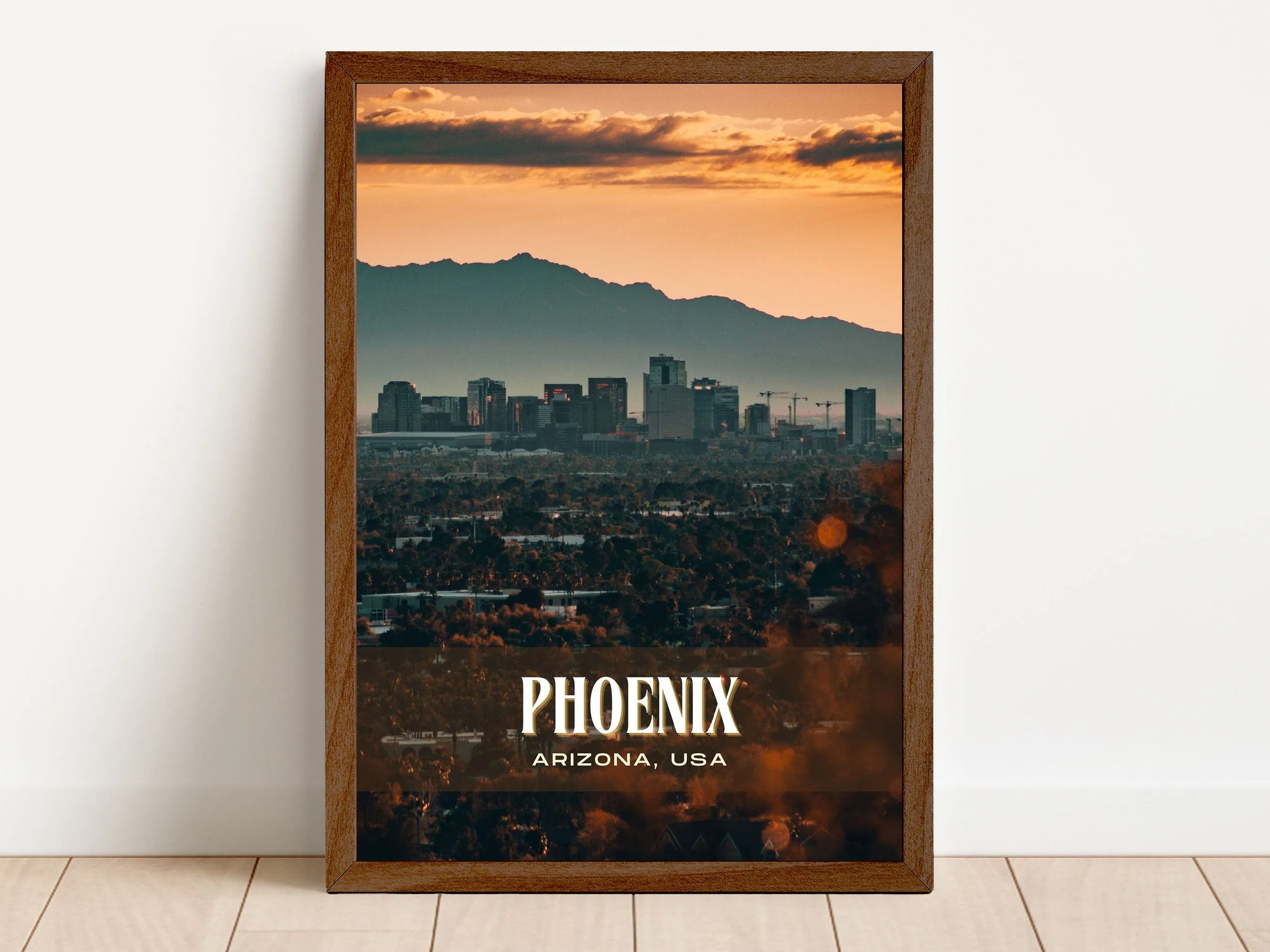 Phoenix Retro Wall Art, Arizona, USA