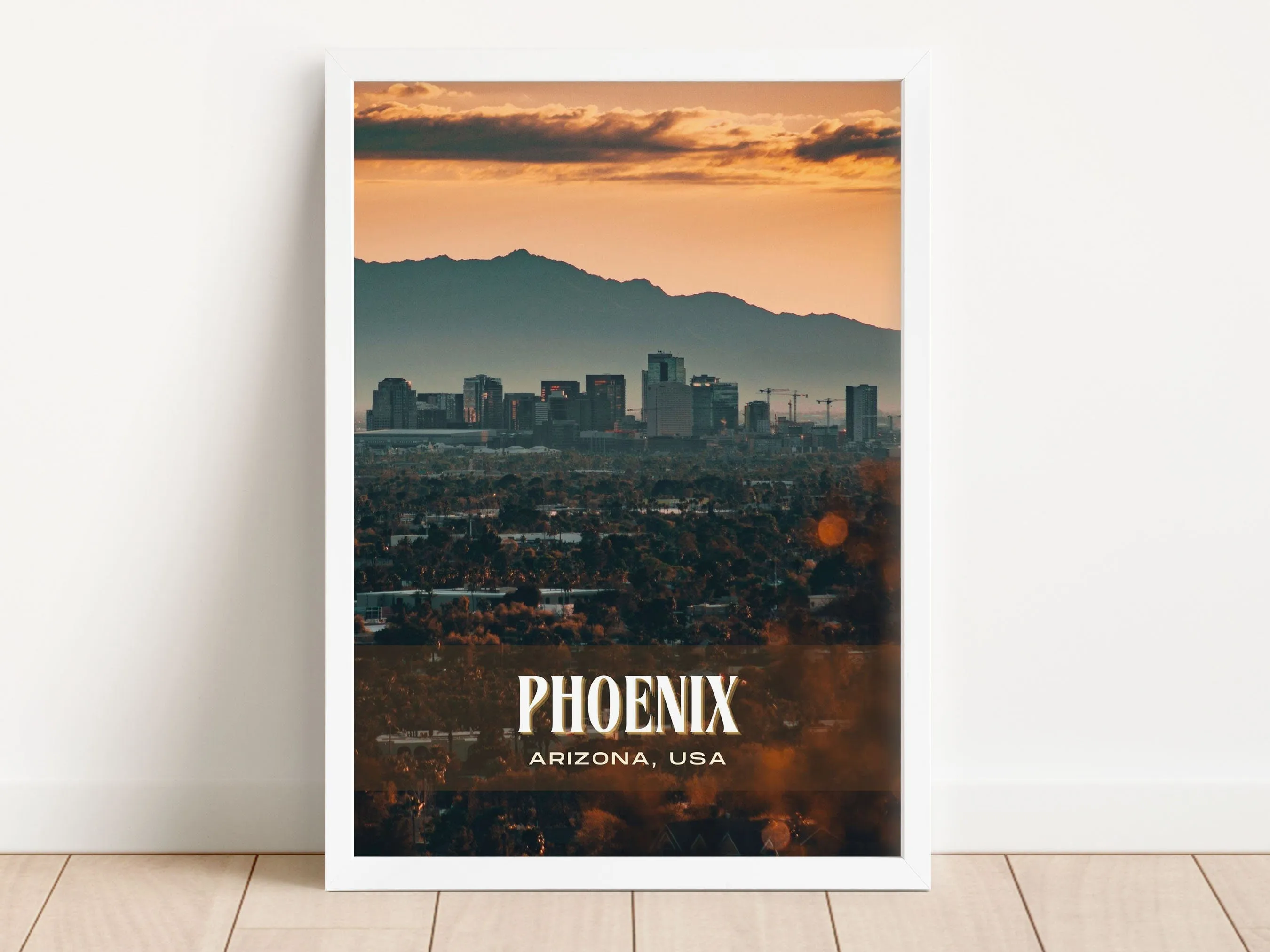 Phoenix Retro Wall Art, Arizona, USA