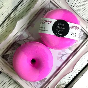 Pink Cream Soda Donut Bath Bomb