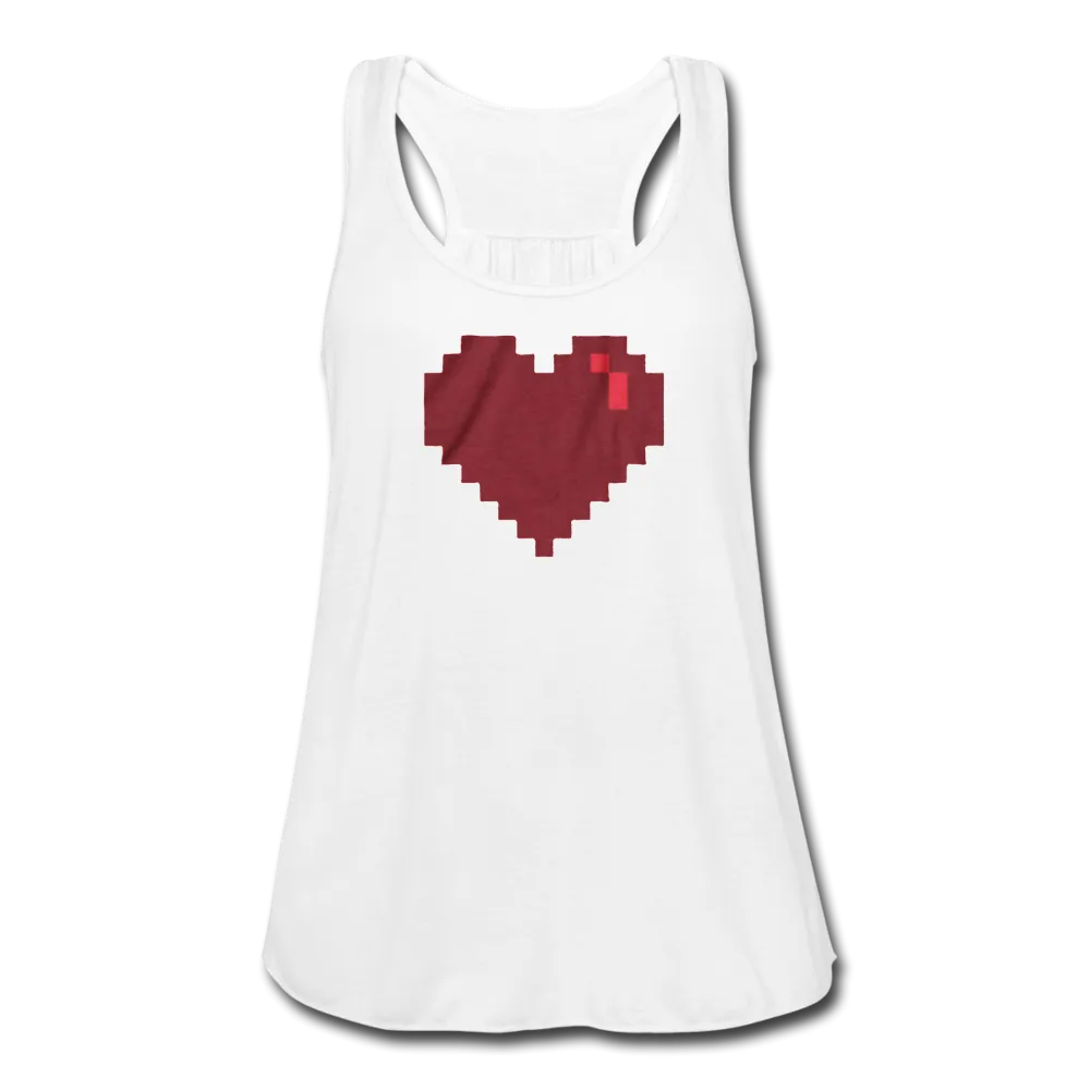 Pixels Video Game Heart Women's Flowy Tank Top