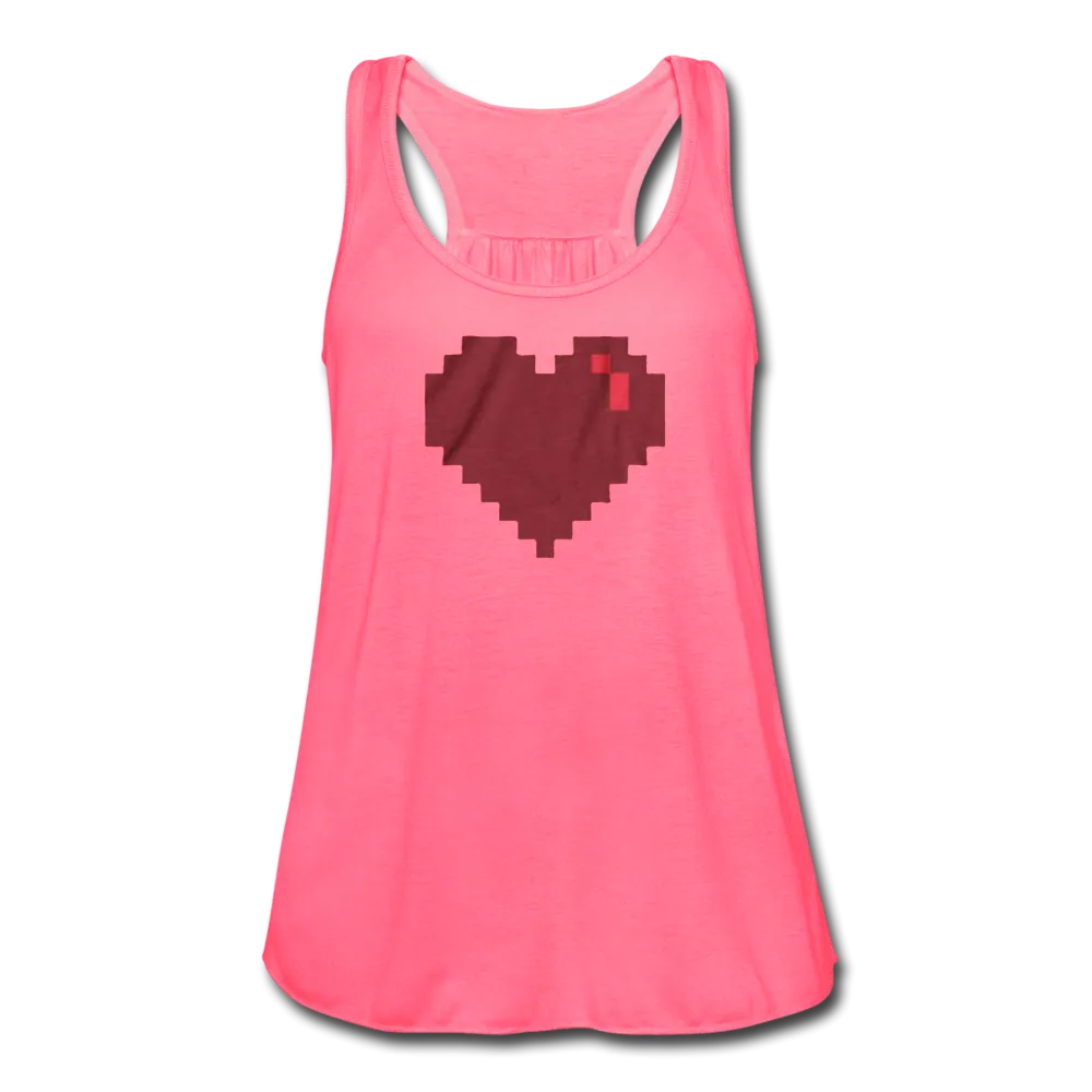 Pixels Video Game Heart Women's Flowy Tank Top