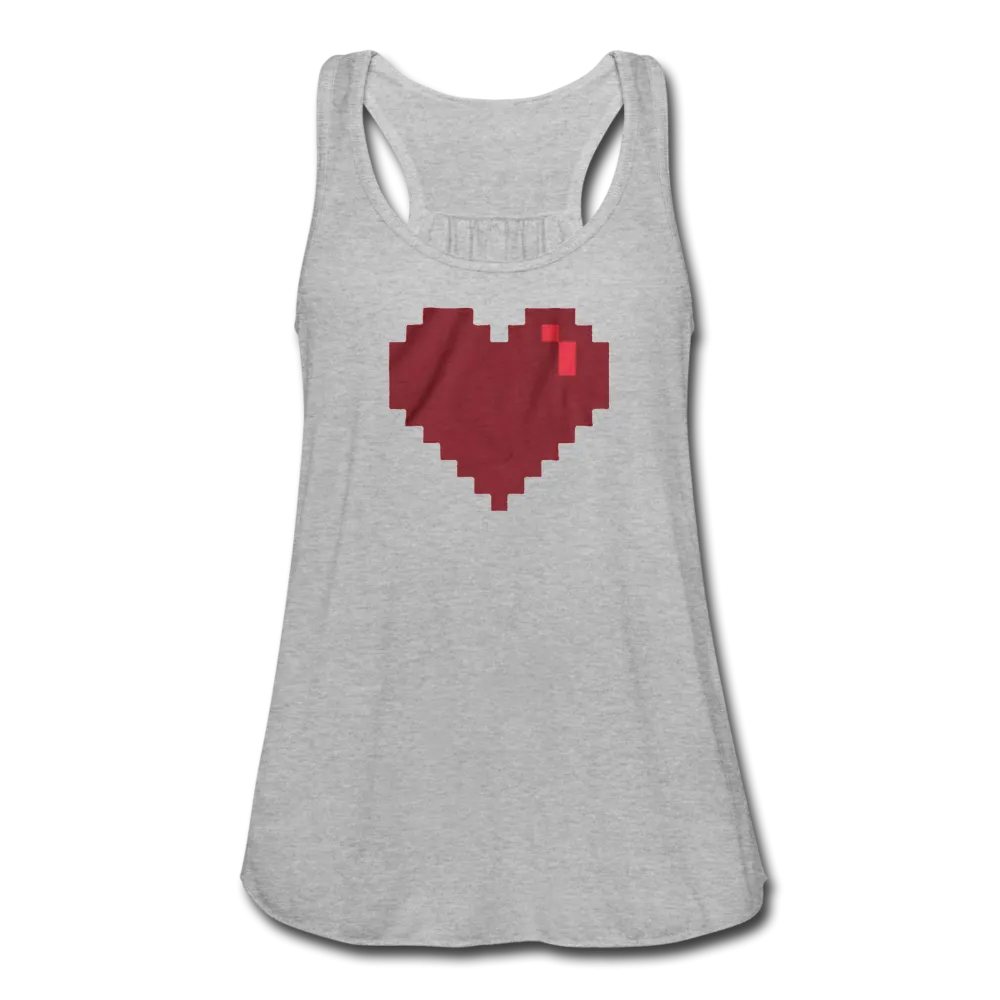 Pixels Video Game Heart Women's Flowy Tank Top