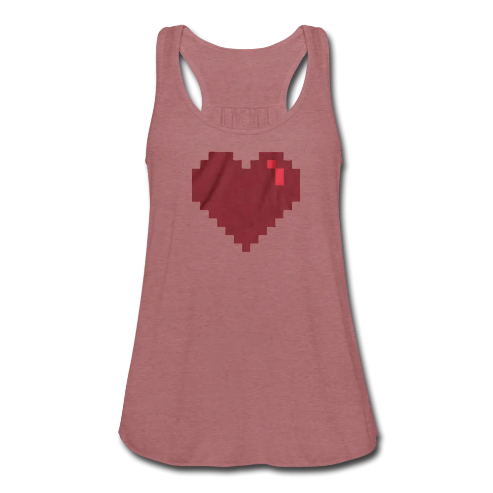 Pixels Video Game Heart Women's Flowy Tank Top