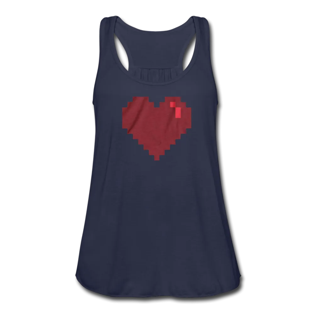 Pixels Video Game Heart Women's Flowy Tank Top