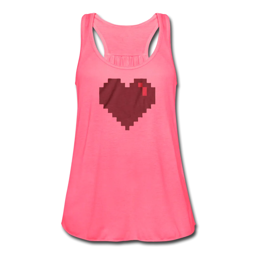 Pixels Video Game Heart Women's Flowy Tank Top