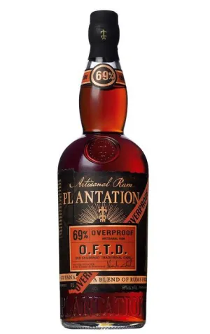 Plantation Over Proof 69 % Artisanal Rum O.F.T.D  Old Fashioned Traditional Dark 1l