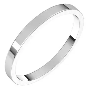 Platinum 2 mm Flat Band Size 11