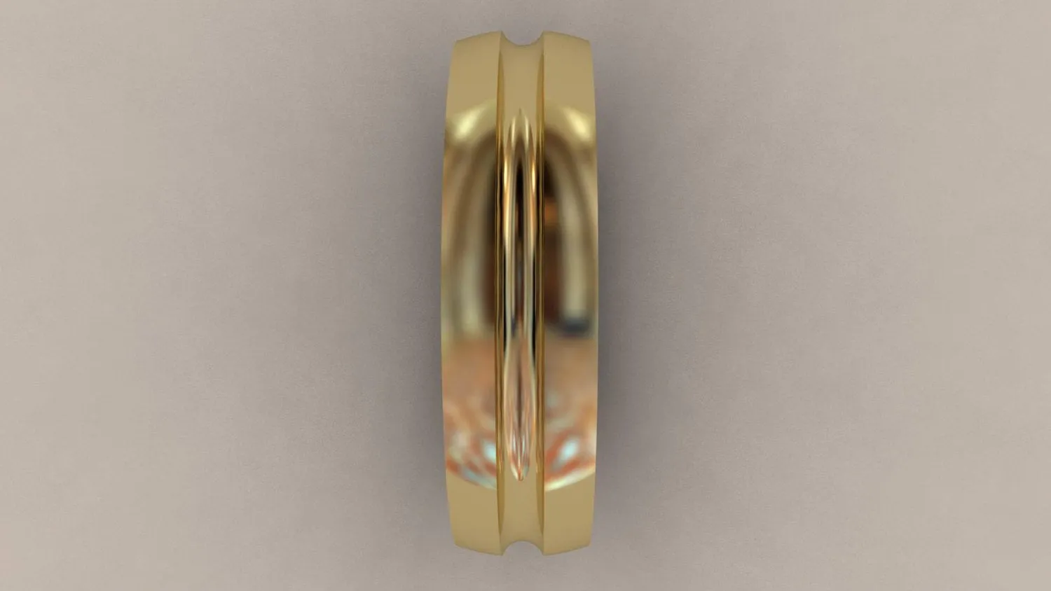 Polished Yellow Gold 6mm Interior Message Wedding Band