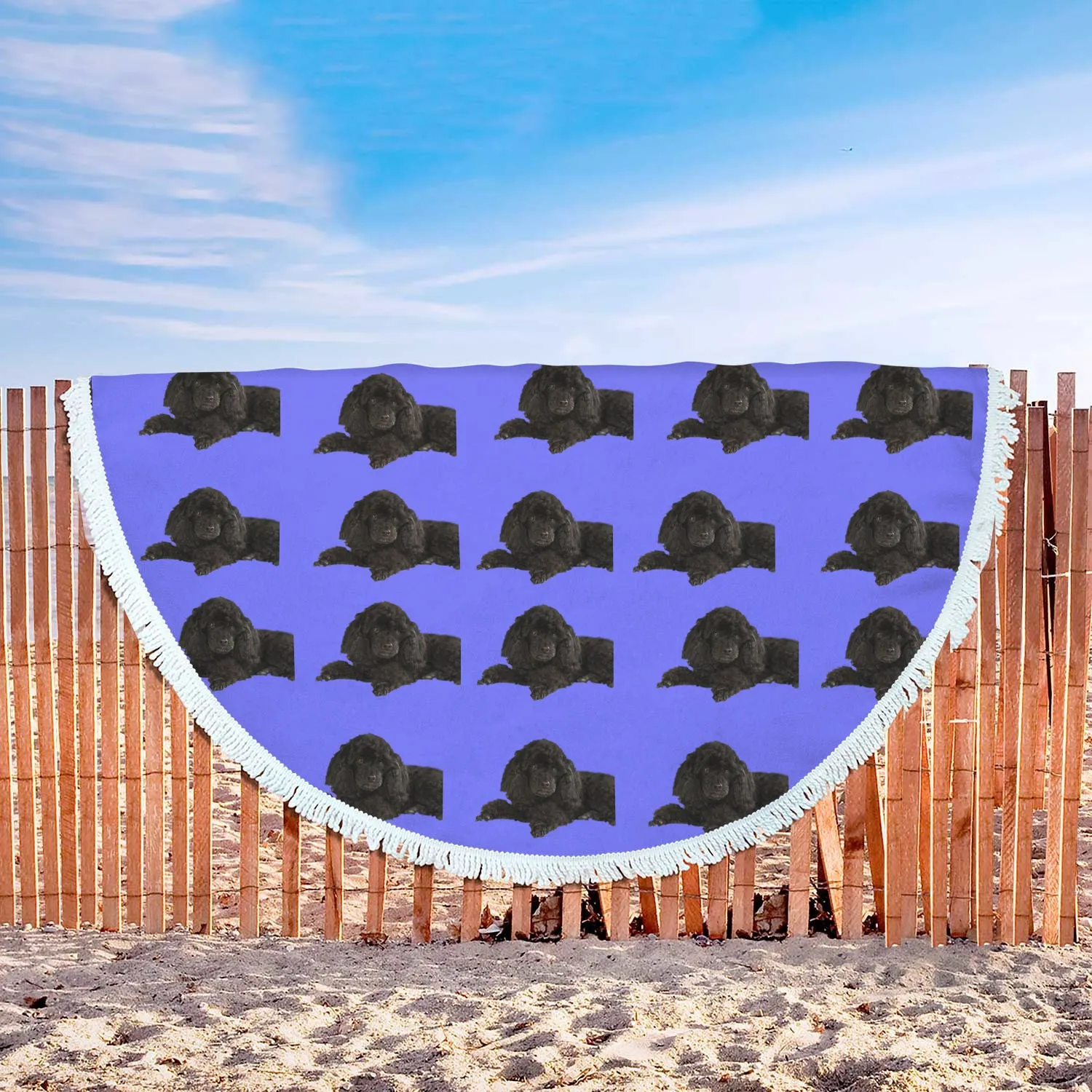 Poodle Beach Blanket - Black