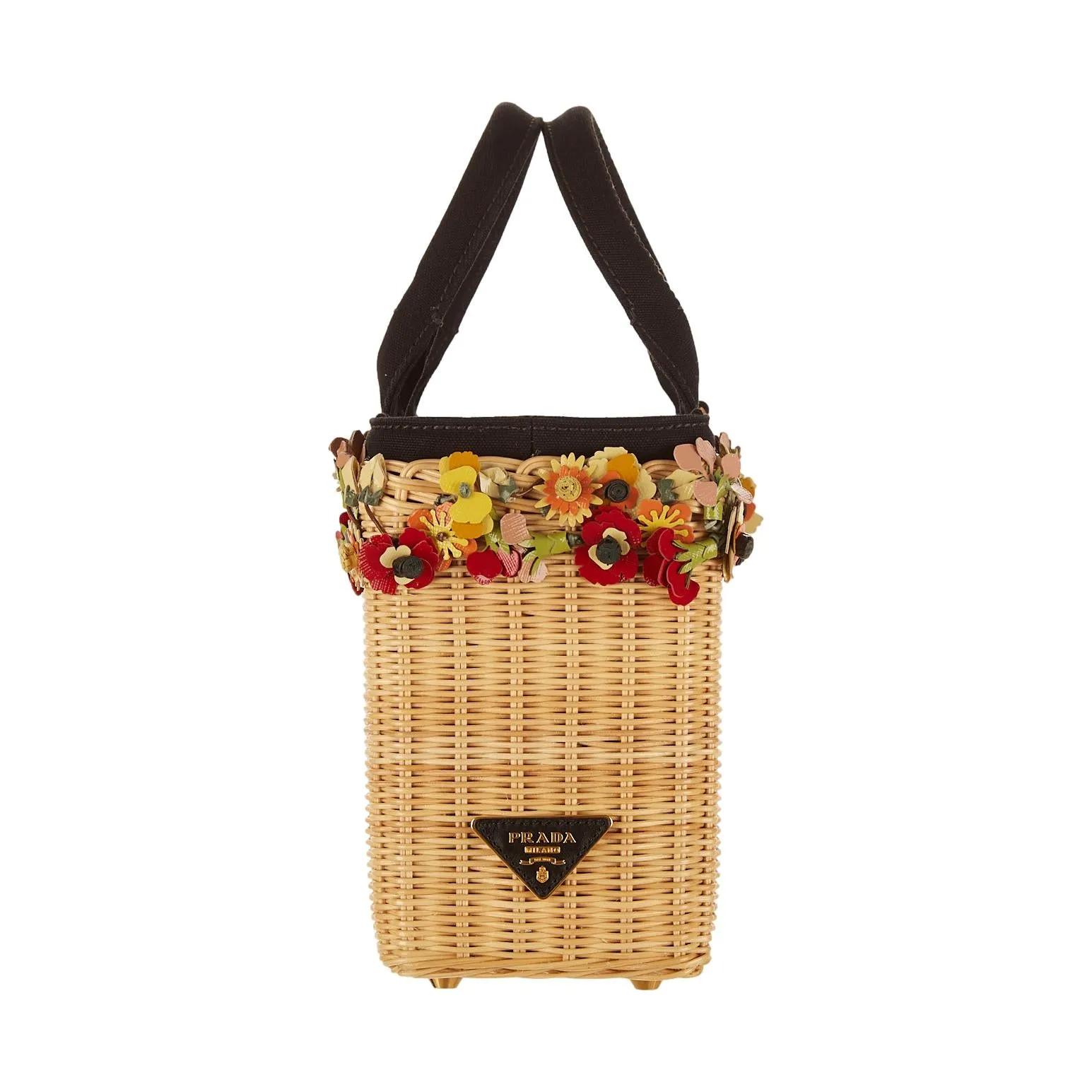Prada Floral Basket Top Handle