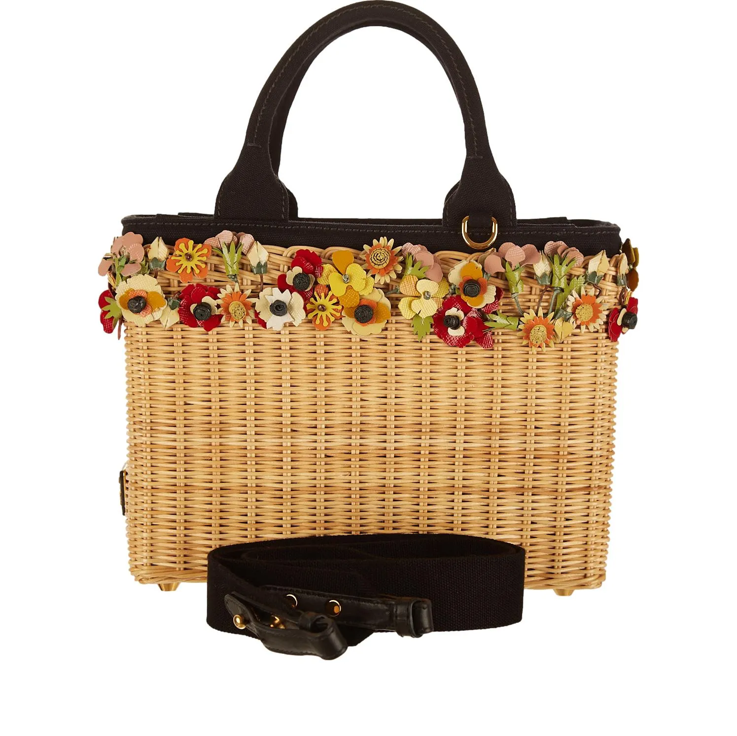 Prada Floral Basket Top Handle