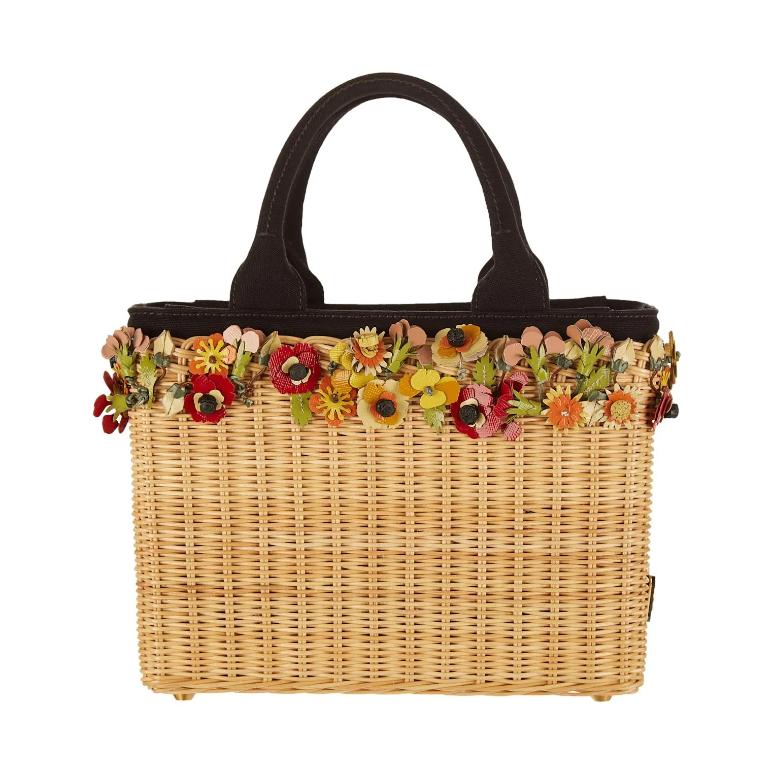 Prada Floral Basket Top Handle