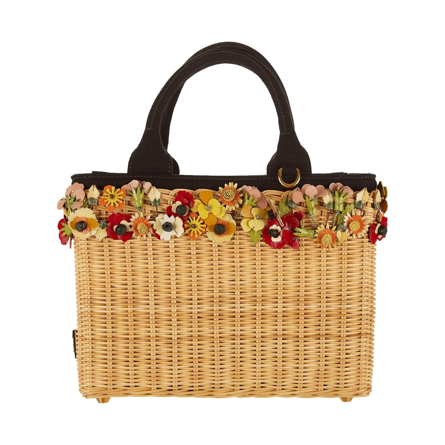 Prada Floral Basket Top Handle