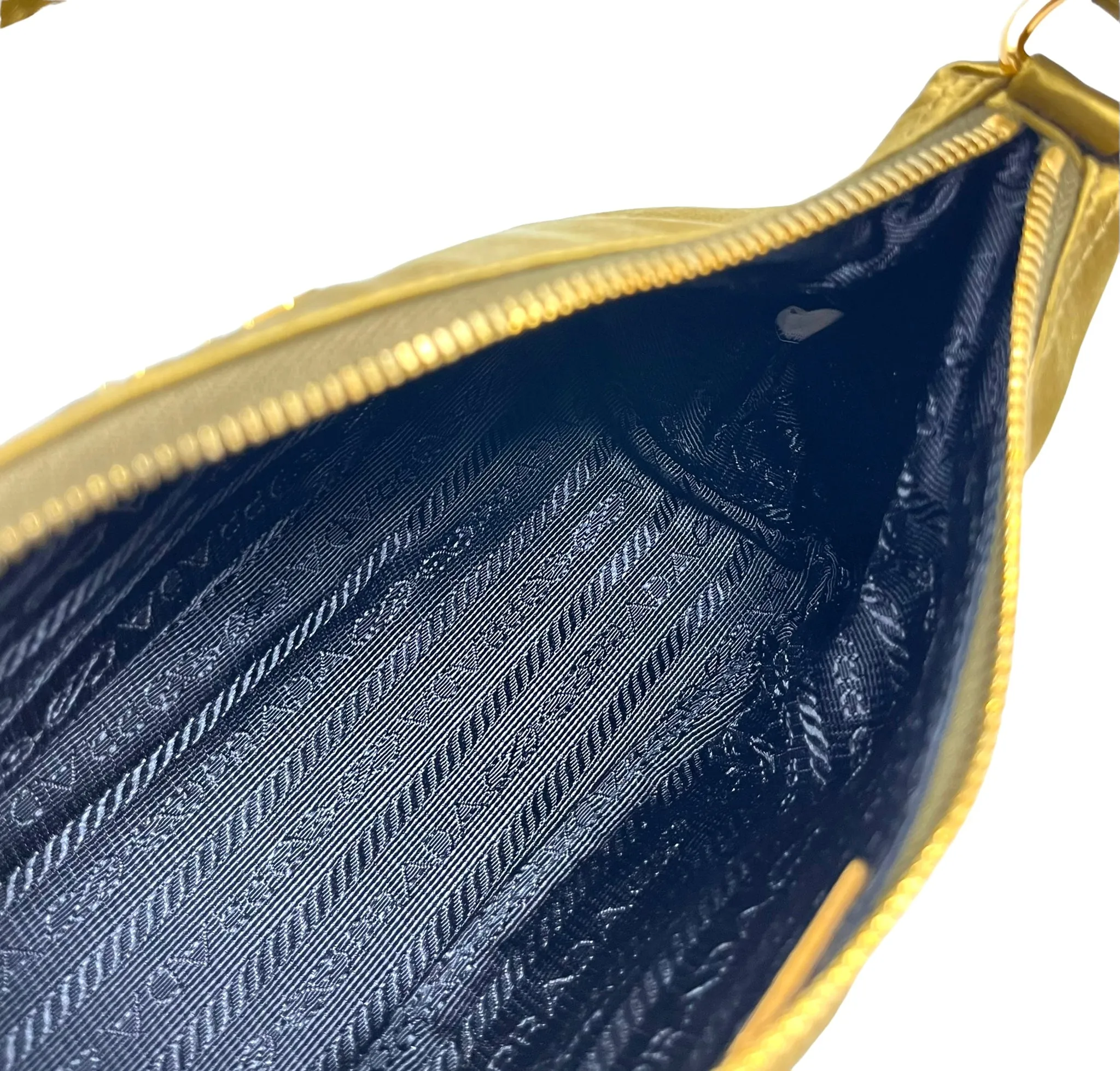 Prada Gold Logo Shoulder Bag