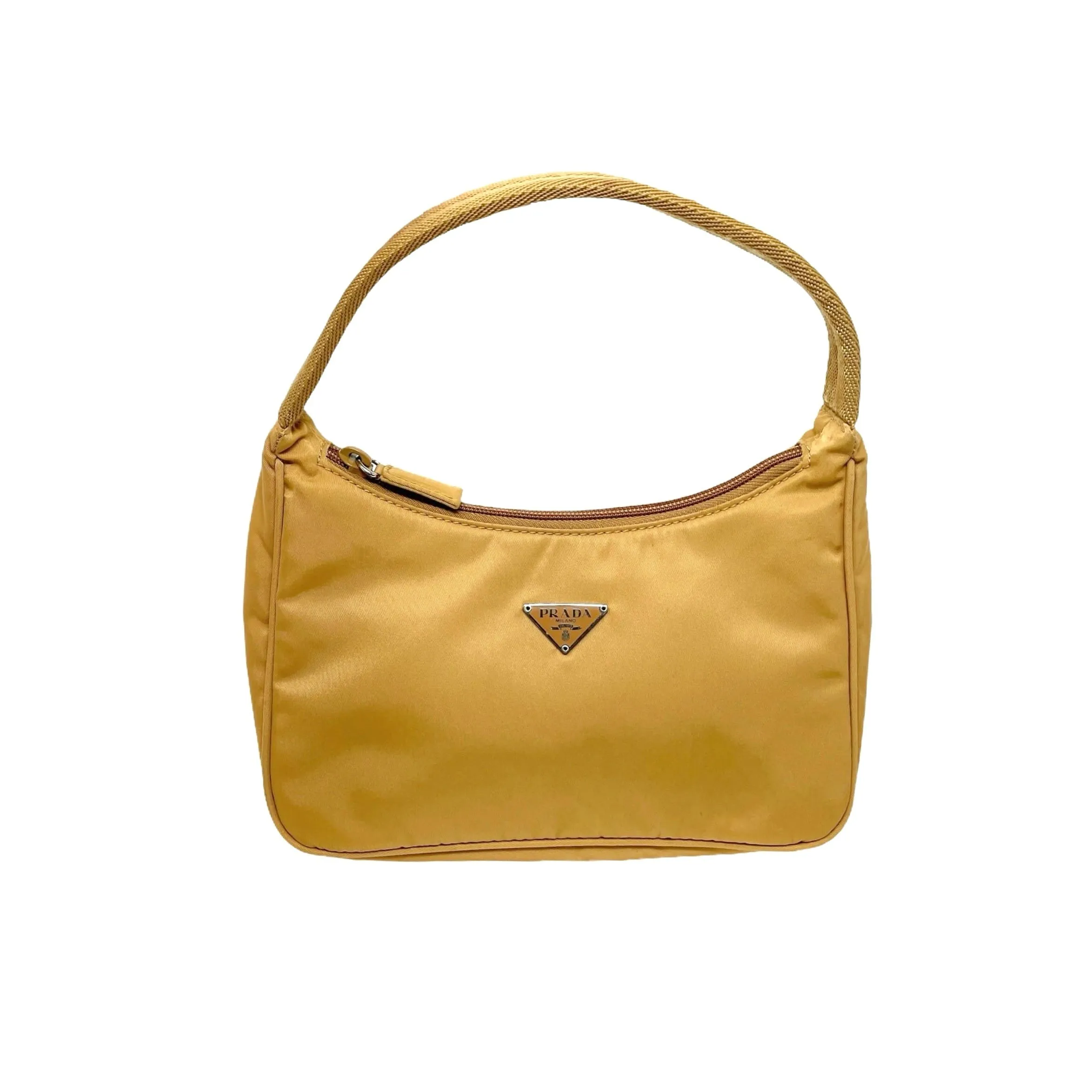 Prada Yellow Nylon Shoulder Bag