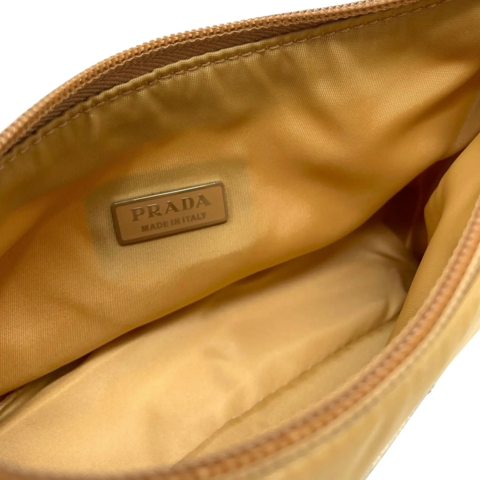 Prada Yellow Nylon Shoulder Bag