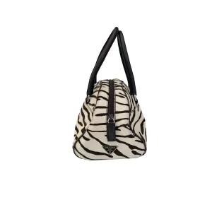 Prada Zebra Logo Bowler Bag