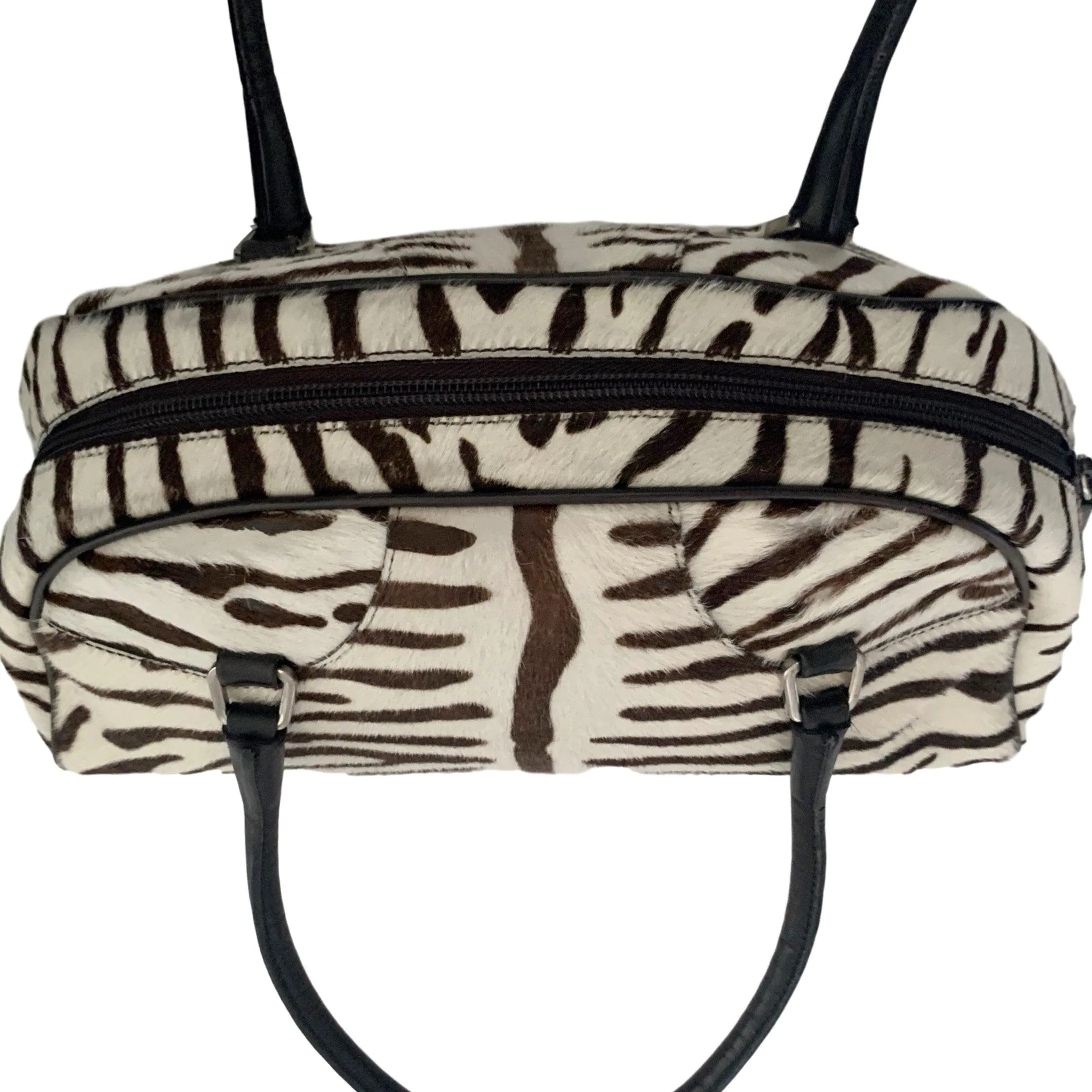 Prada Zebra Logo Bowler Bag
