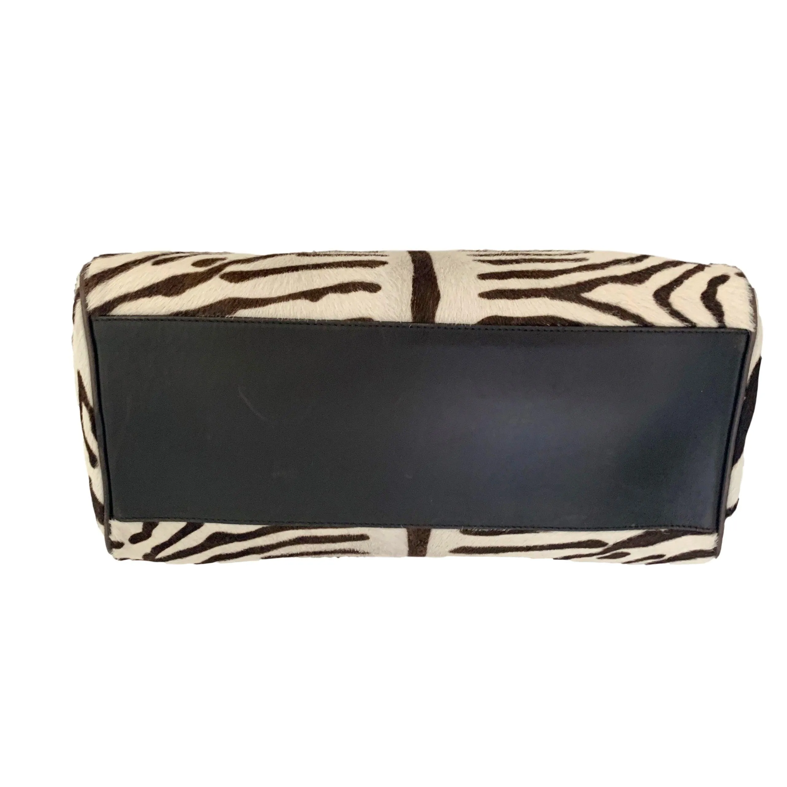 Prada Zebra Logo Bowler Bag