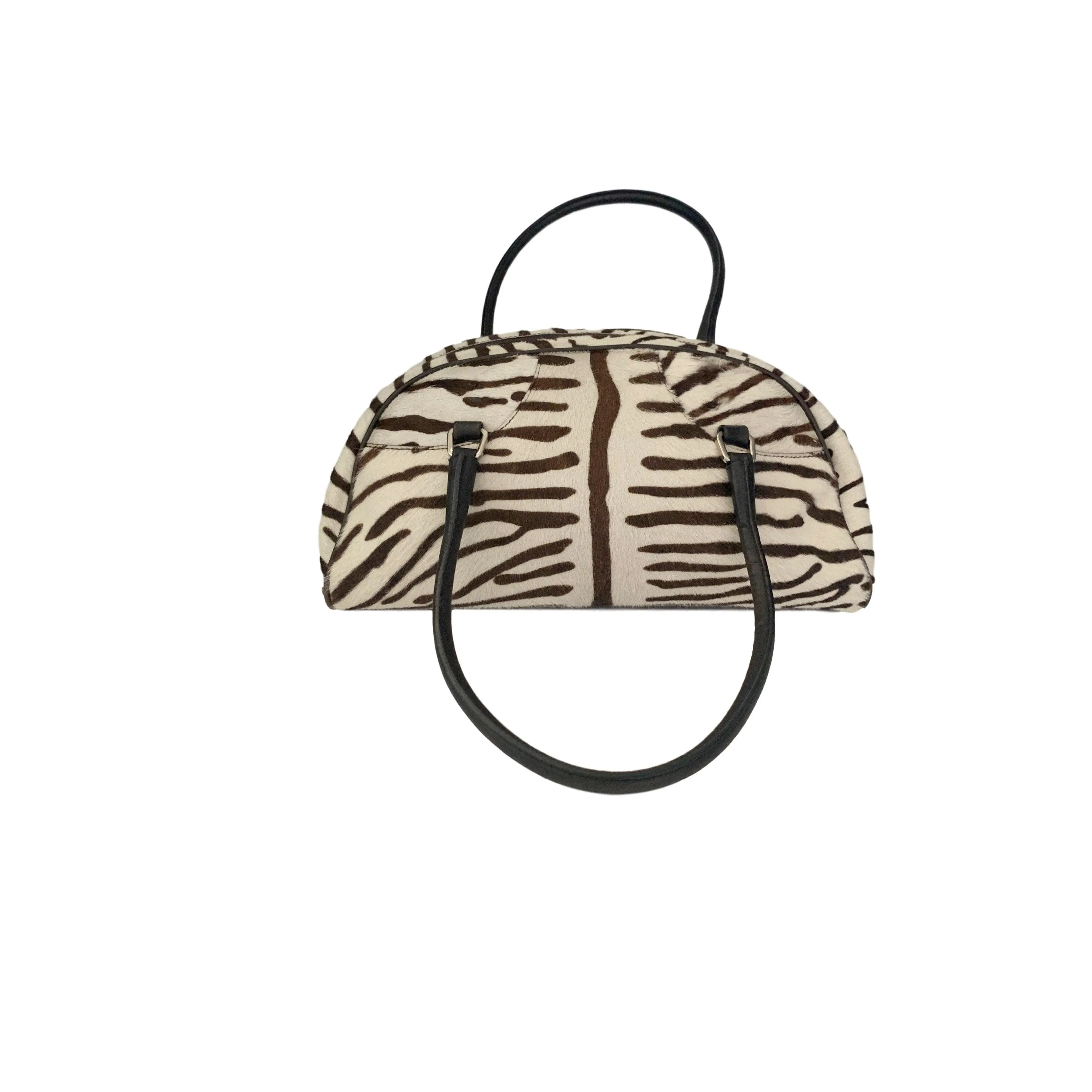 Prada Zebra Logo Bowler Bag