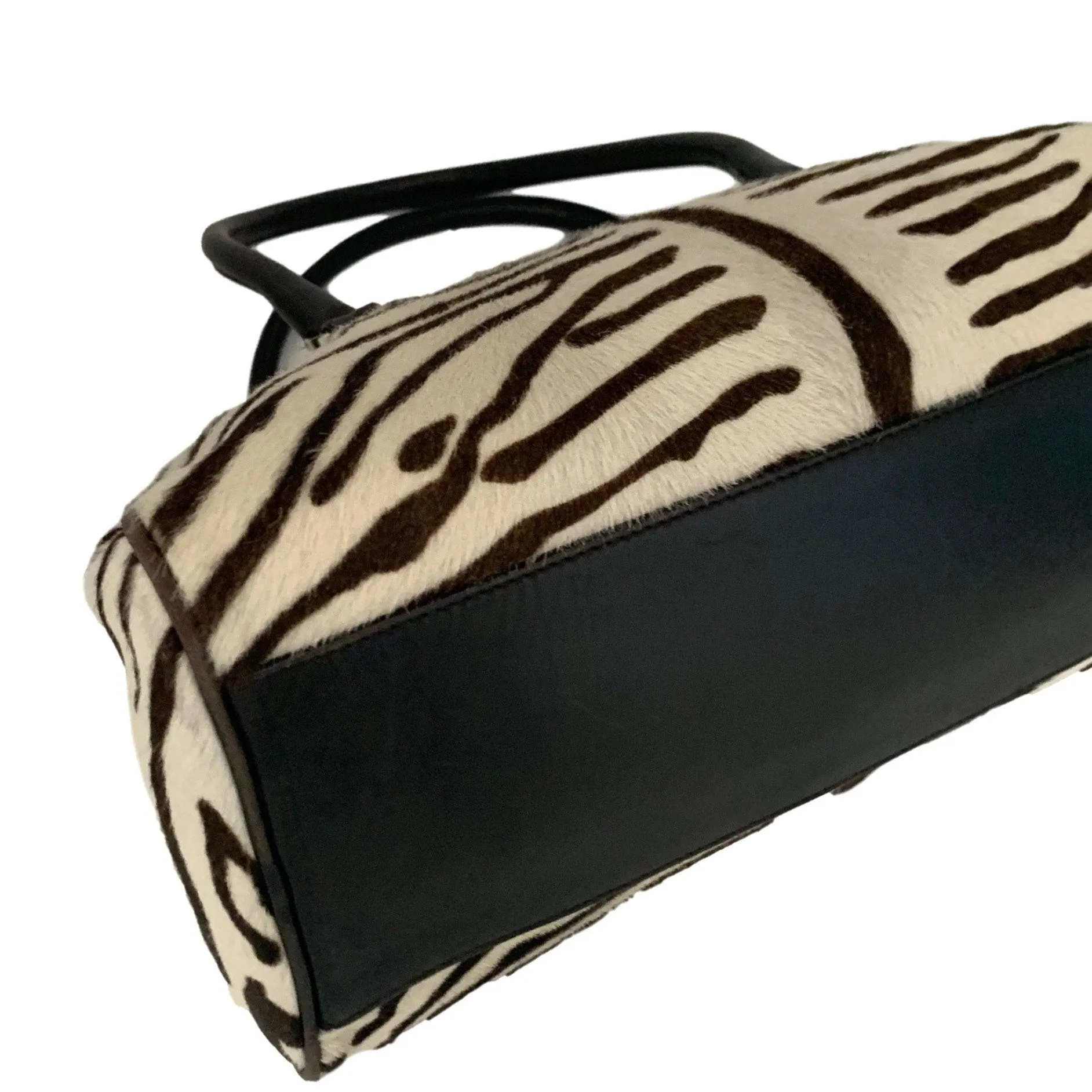 Prada Zebra Logo Bowler Bag