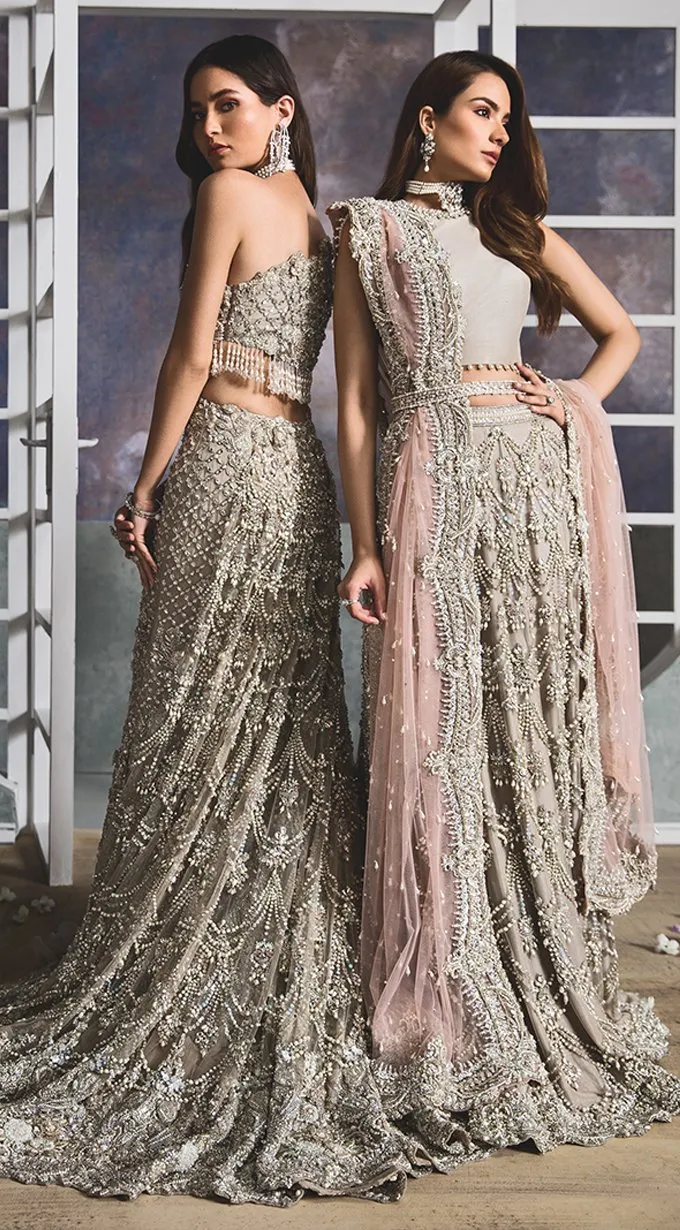 Pretty Embroidered Bridal Simple Lehenga Chunni #BN1080