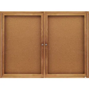 Quartet Enclosed Bulletin Board for Indoor Use