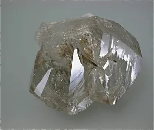 Quartz (with moveable bubble), Crow's Foot near Broken Bow, McCurtain County, Oklahoma, Collected c. 1980s, Dr. David London Collection L-300, Miniature 2.3 x 3.5 x 4.5 cm, $100.  Online 6/16