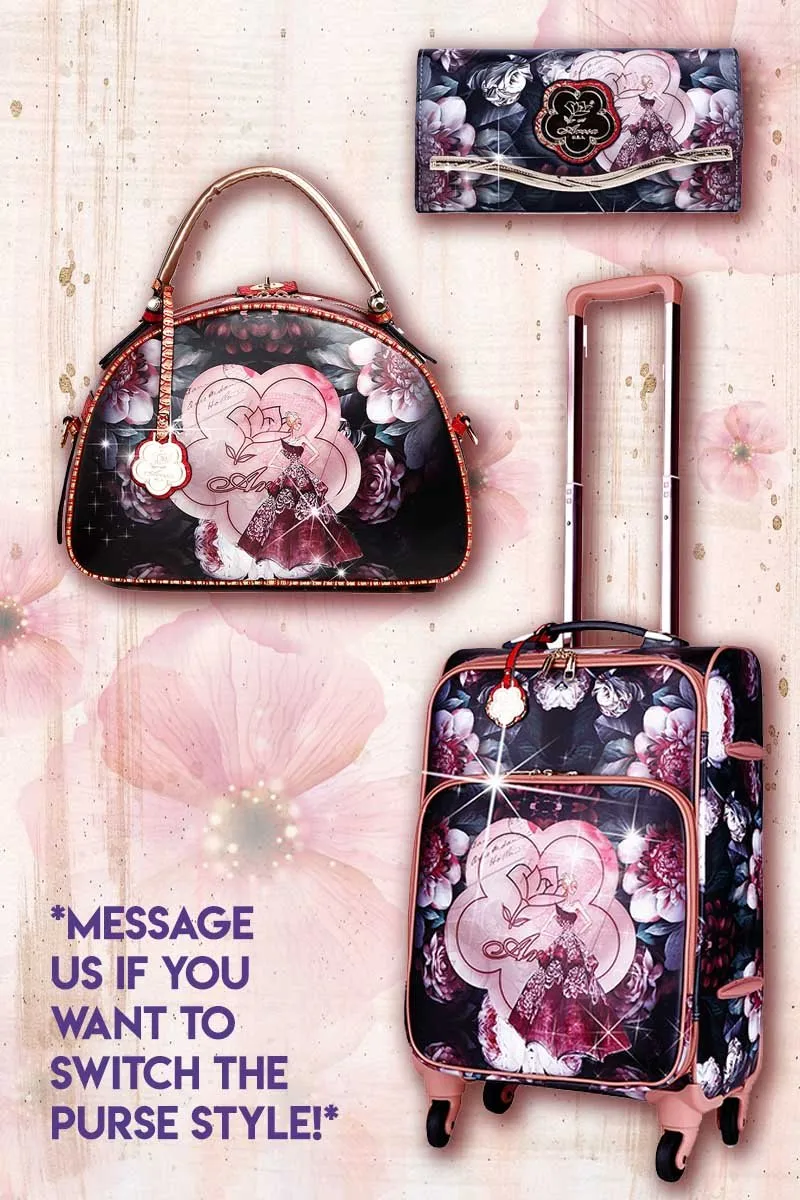 Queen Arosa 3PC Set | Tote Bag Luggage Set with Wallet [BGL6999-8606-WA]