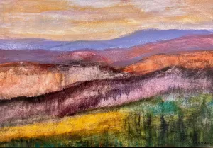 "Autumnal Musings at Lonesome Valley" Original Charcoal and Acrylic Wash Painting/ Framed