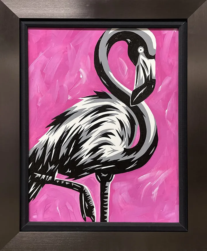 "Flamingo" Mixed Media