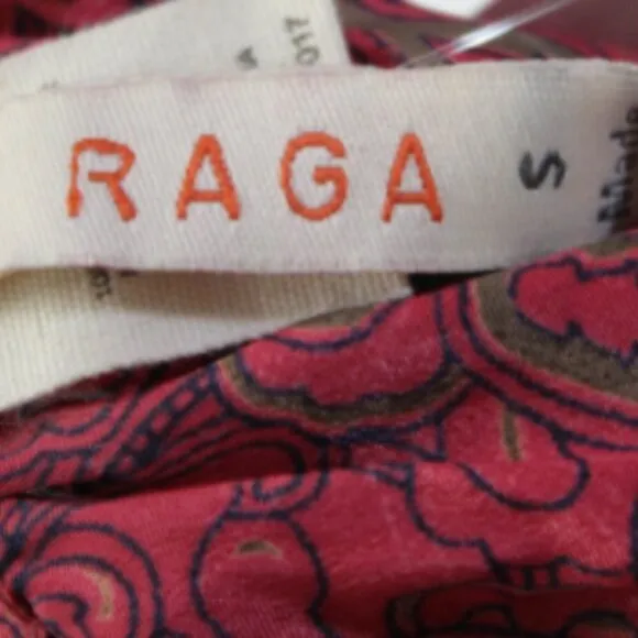 Raga Pink Paisley Print Silky Shorts Small