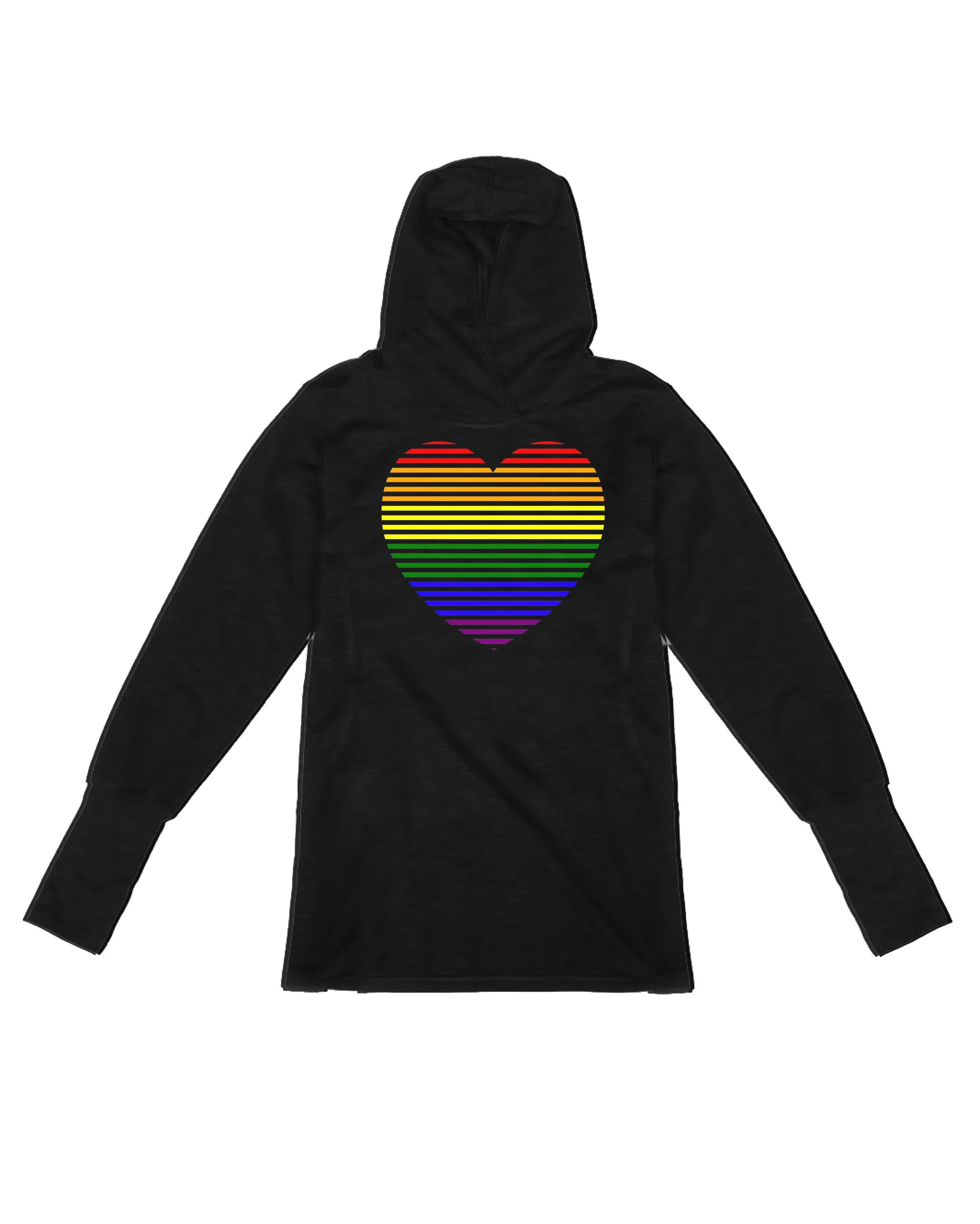 Rainbow Stripes Heart